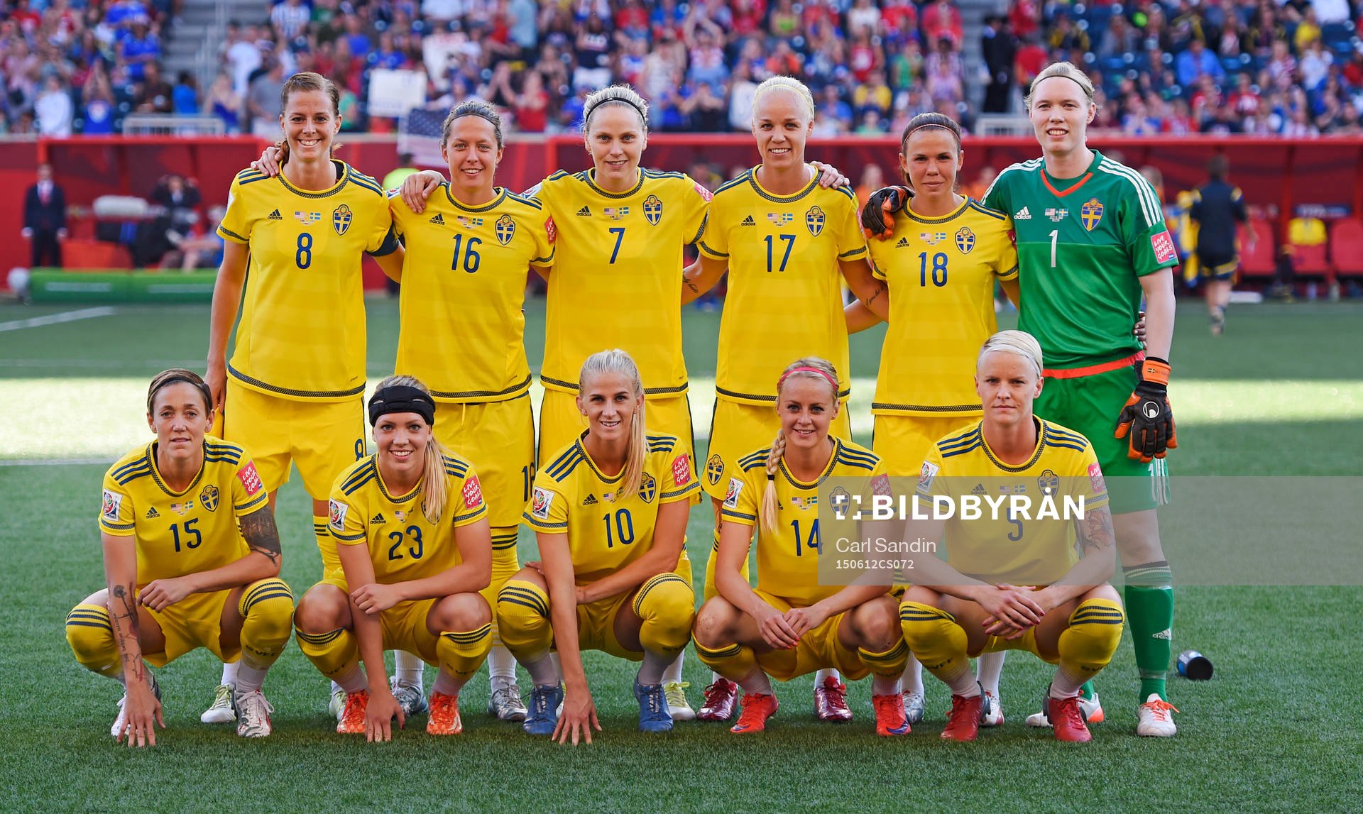 Sveriges Lotta Schelin, Lina Nilsson, Lisa Dahlkvist,