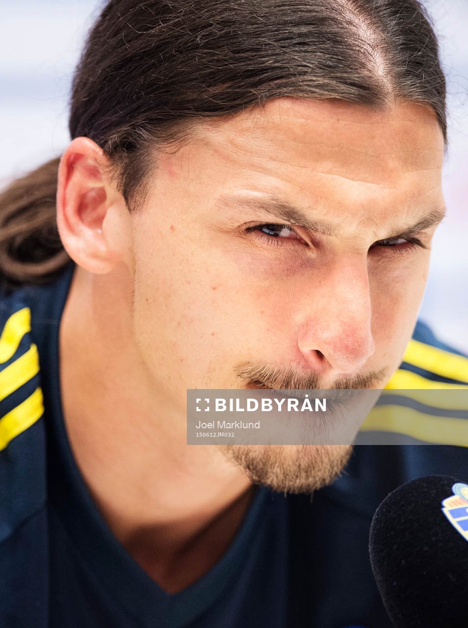 Zlatan Ibrahimovic på en presskonferens