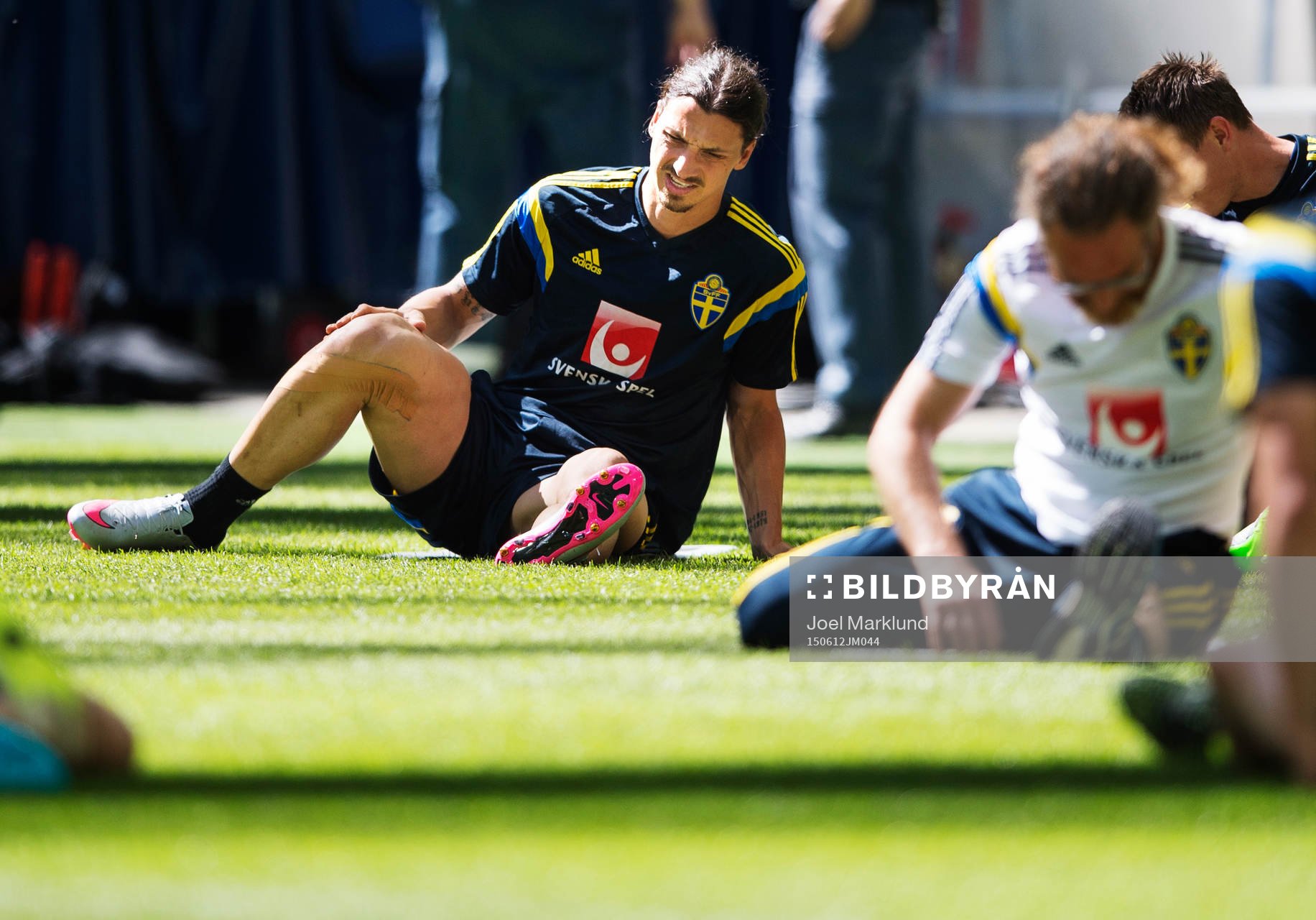 Zlatan Ibrahimovic grimaserar