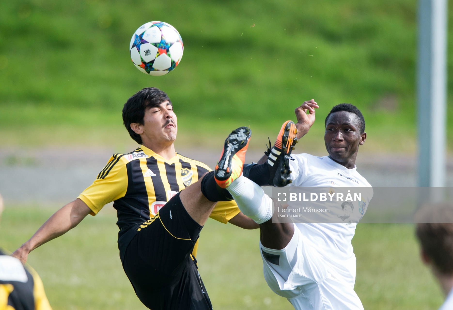 IFK Hässleholms Diego Delgado i matchen i division 2 mellan IFK Hässleholm och BW90 i Hässleholm 13 juni 2015.