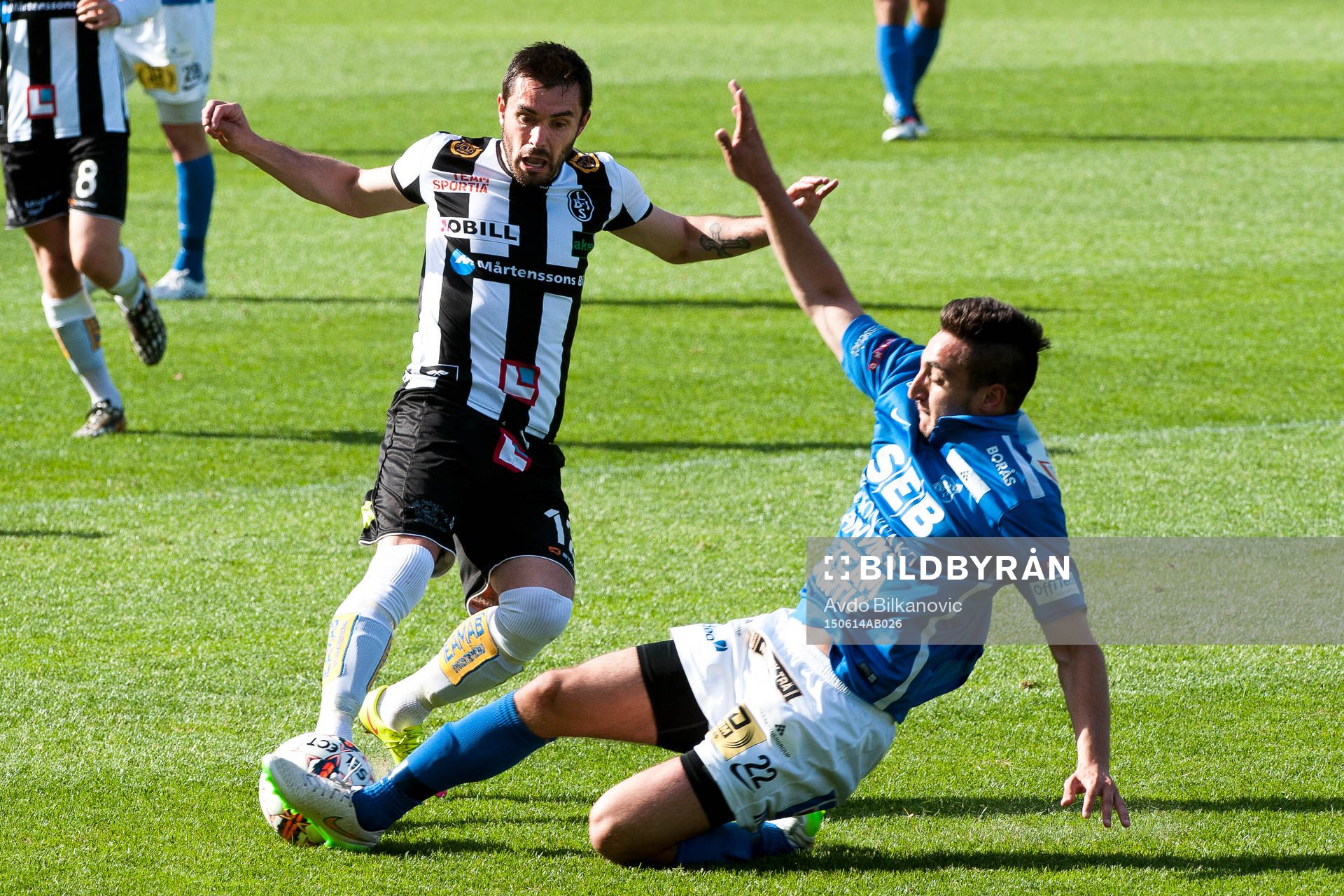 Landskronas Igor Arsenijevic  och Norrbys Kardo Sarchel Aso