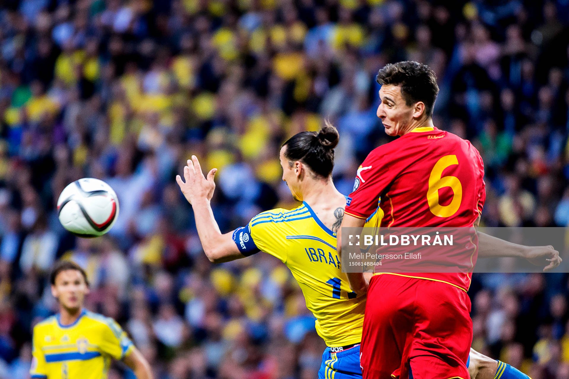 Sveriges Zlatan Ibrahimovic och Montenegros Zarko Tomasevic