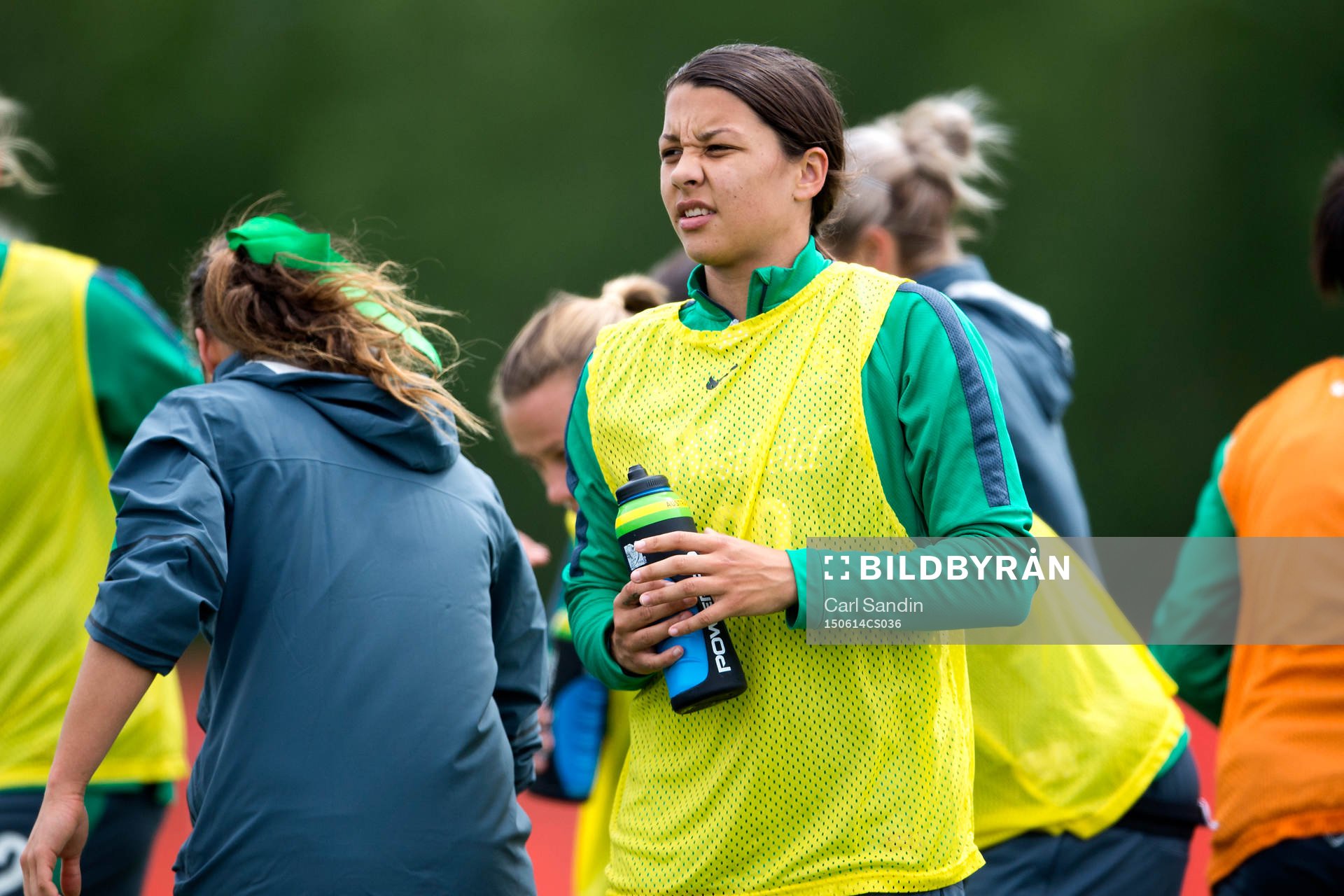 Australiens Samantha Kerr under en träning med australiens landslag den 14 juni 2015 i Winnipeg.