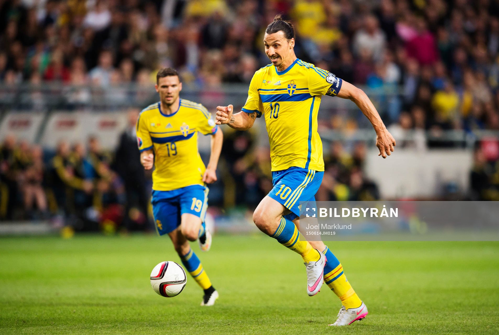 Sveriges Marcus Berg och Zlatan Ibrahimovic