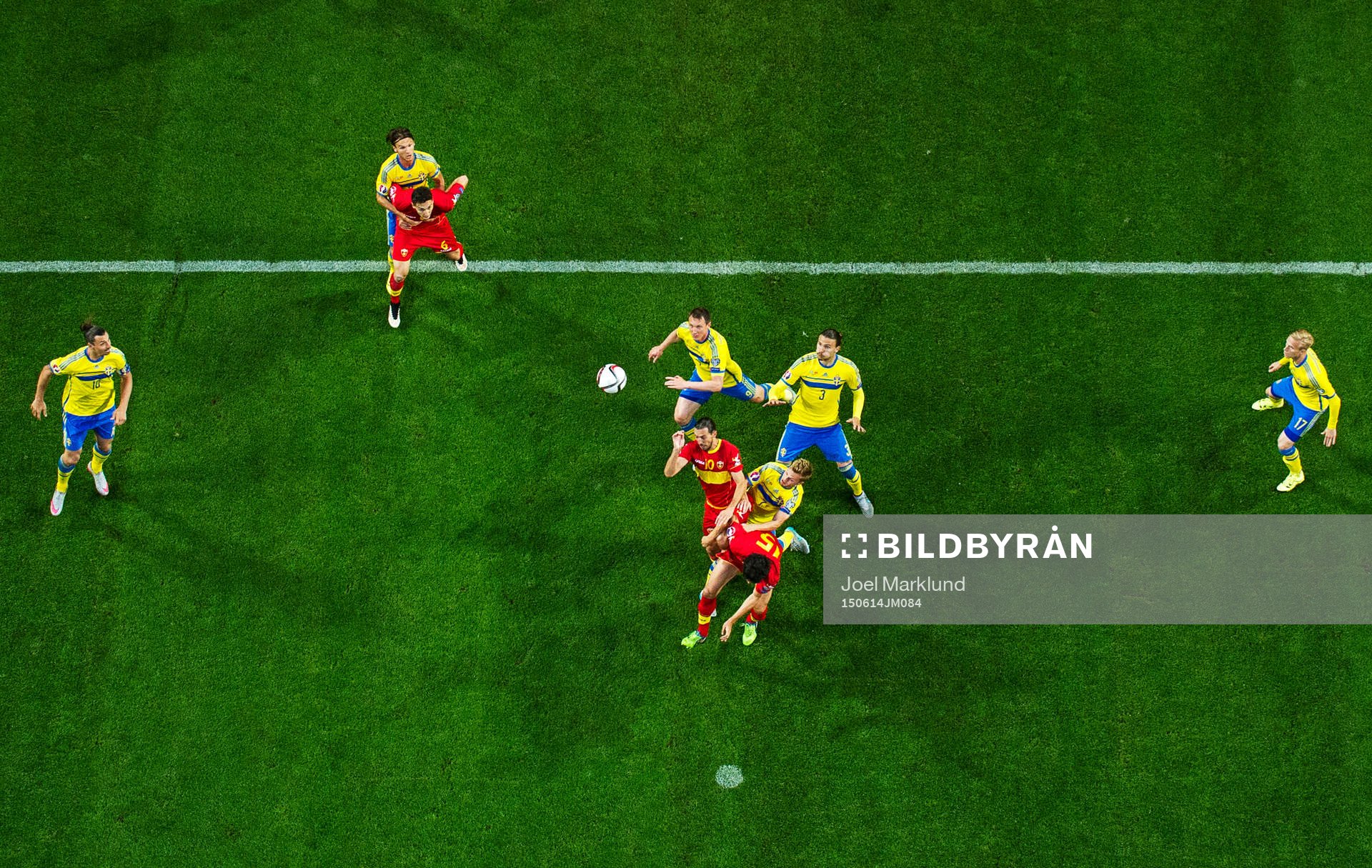 Sveriges Zlatan Ibrahimovic, Albin Ekdal, Kim Källström,