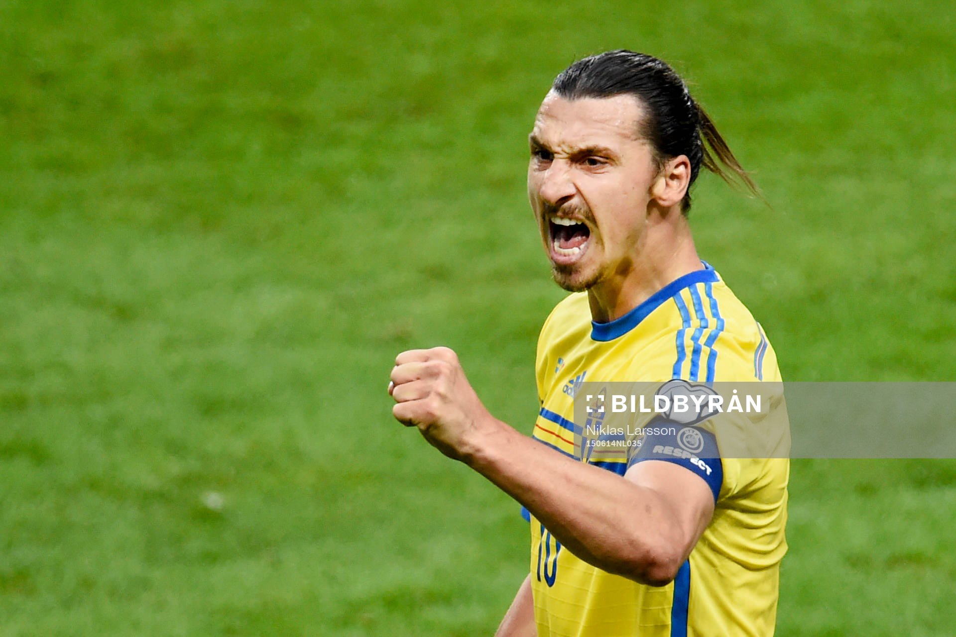 Sveriges Zlatan Ibrahimovic jublar