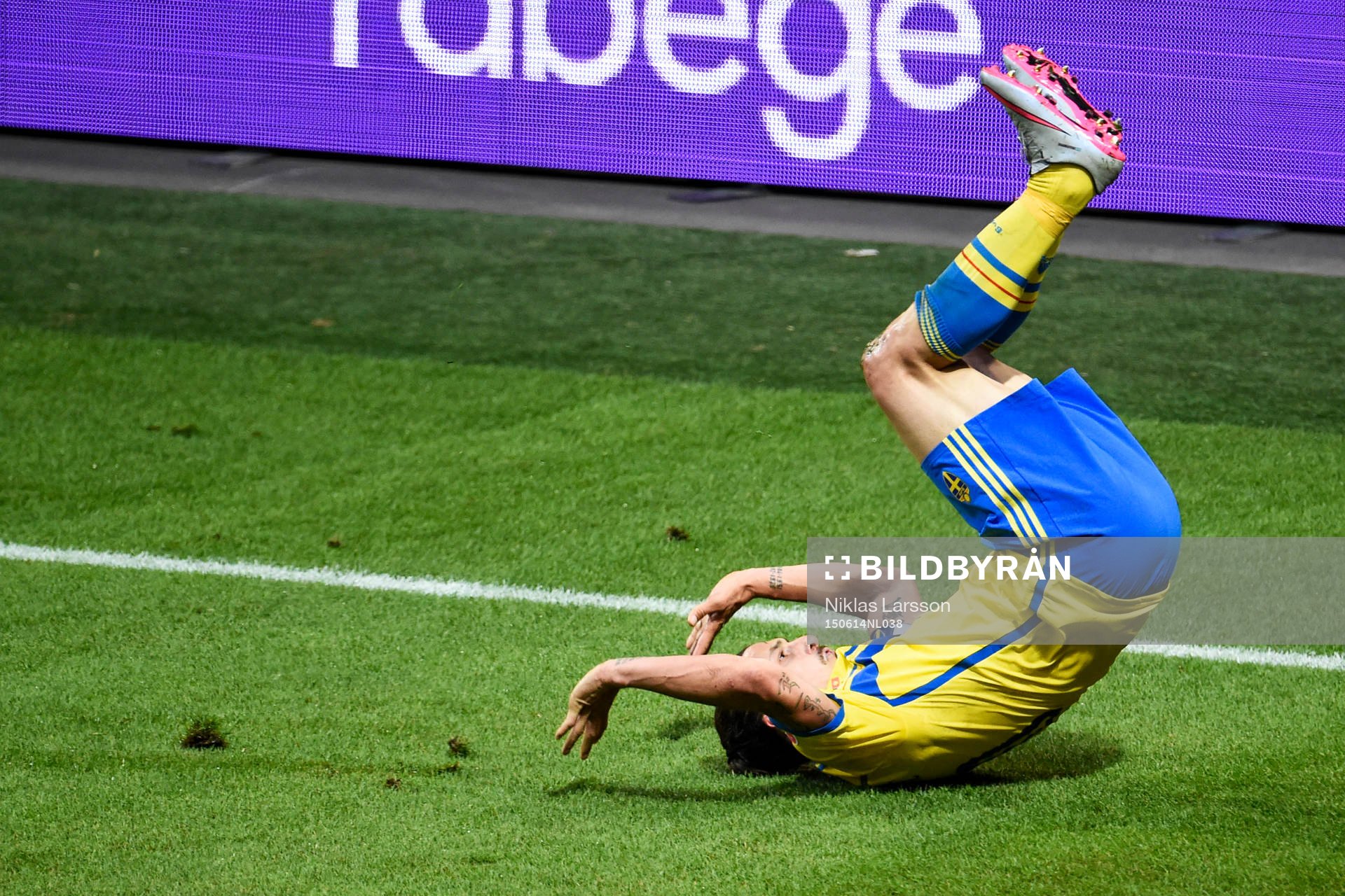 Sveriges Zlatan Ibrahimovic firar 3-0