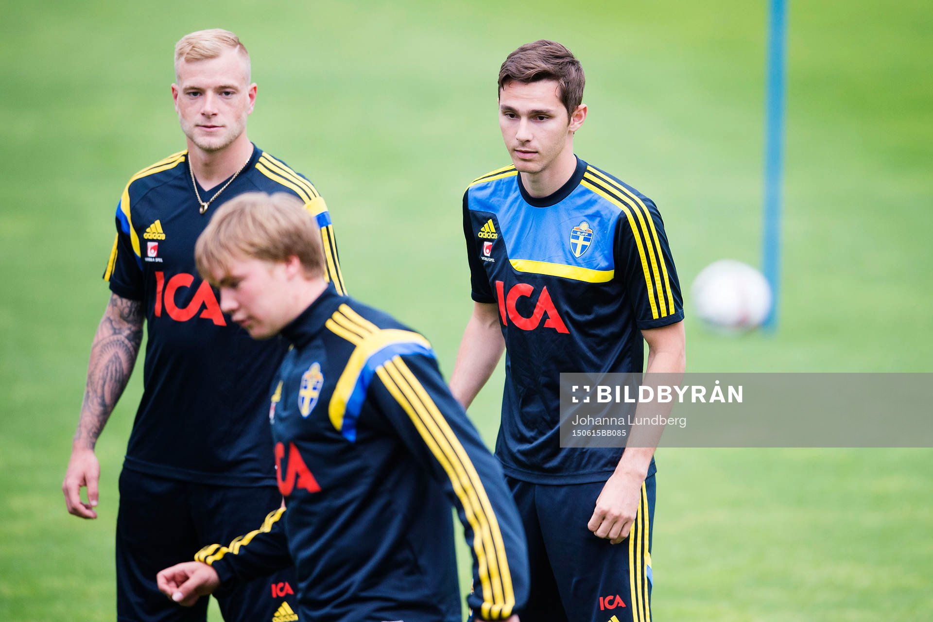 Sveriges John Guidetti och Branimir Hrgota