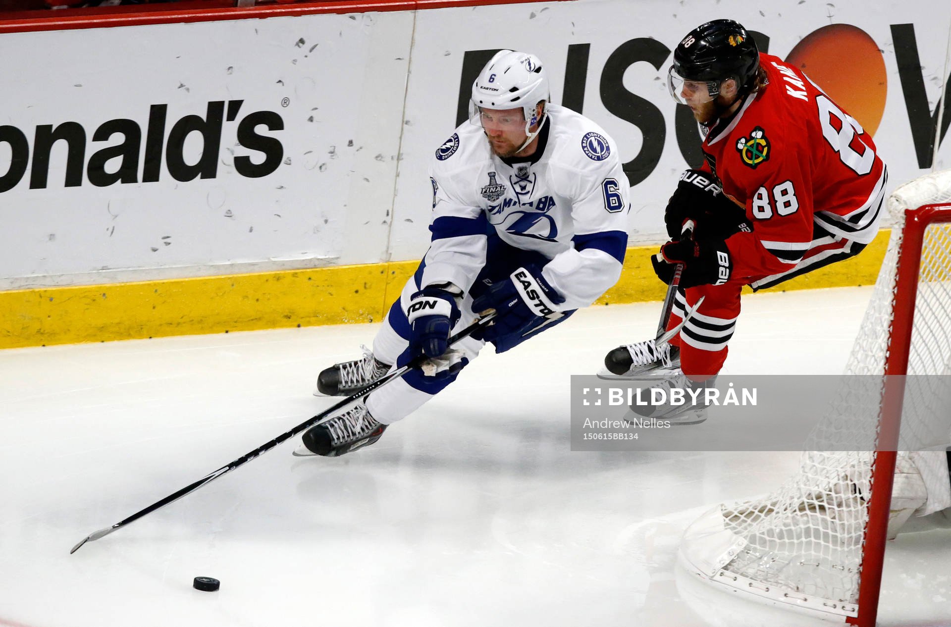 Tampa Bay Lightning defenseman Anton Stralman (6) skates