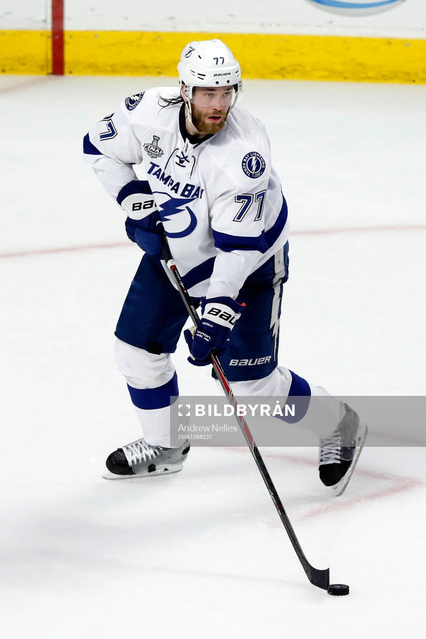 Tampa Bay Lightning defenseman Victor Hedman (77) skates