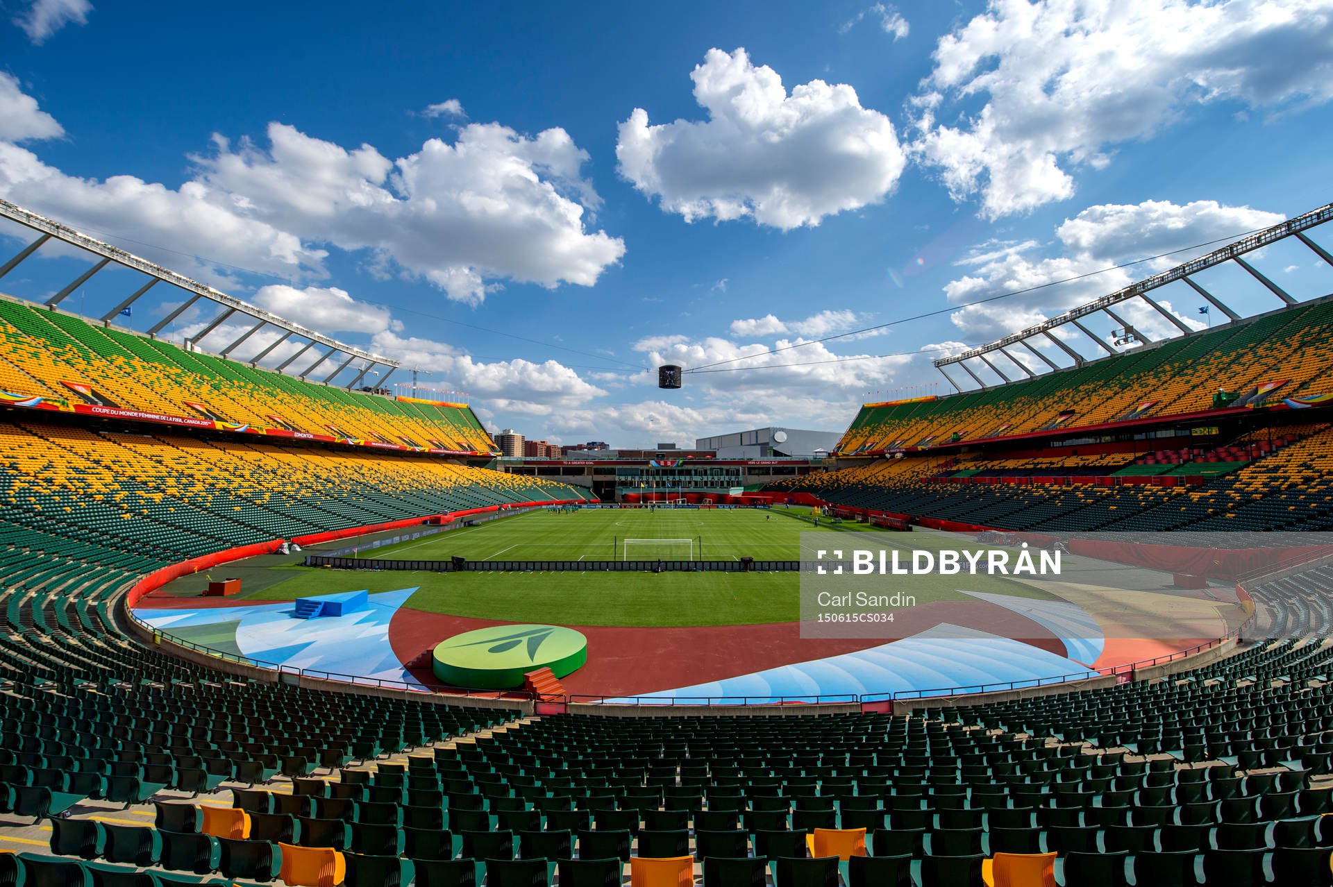 Commonwealth Stadium under en träning med australiens landslag den 15 juni 2015 i Edmonton.