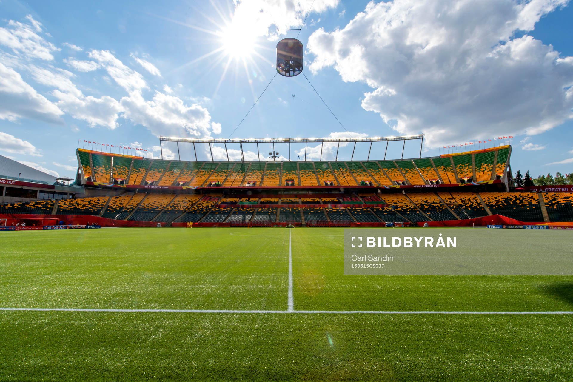 Commonwealth Stadium under en träning med australiens landslag den 15 juni 2015 i Edmonton.