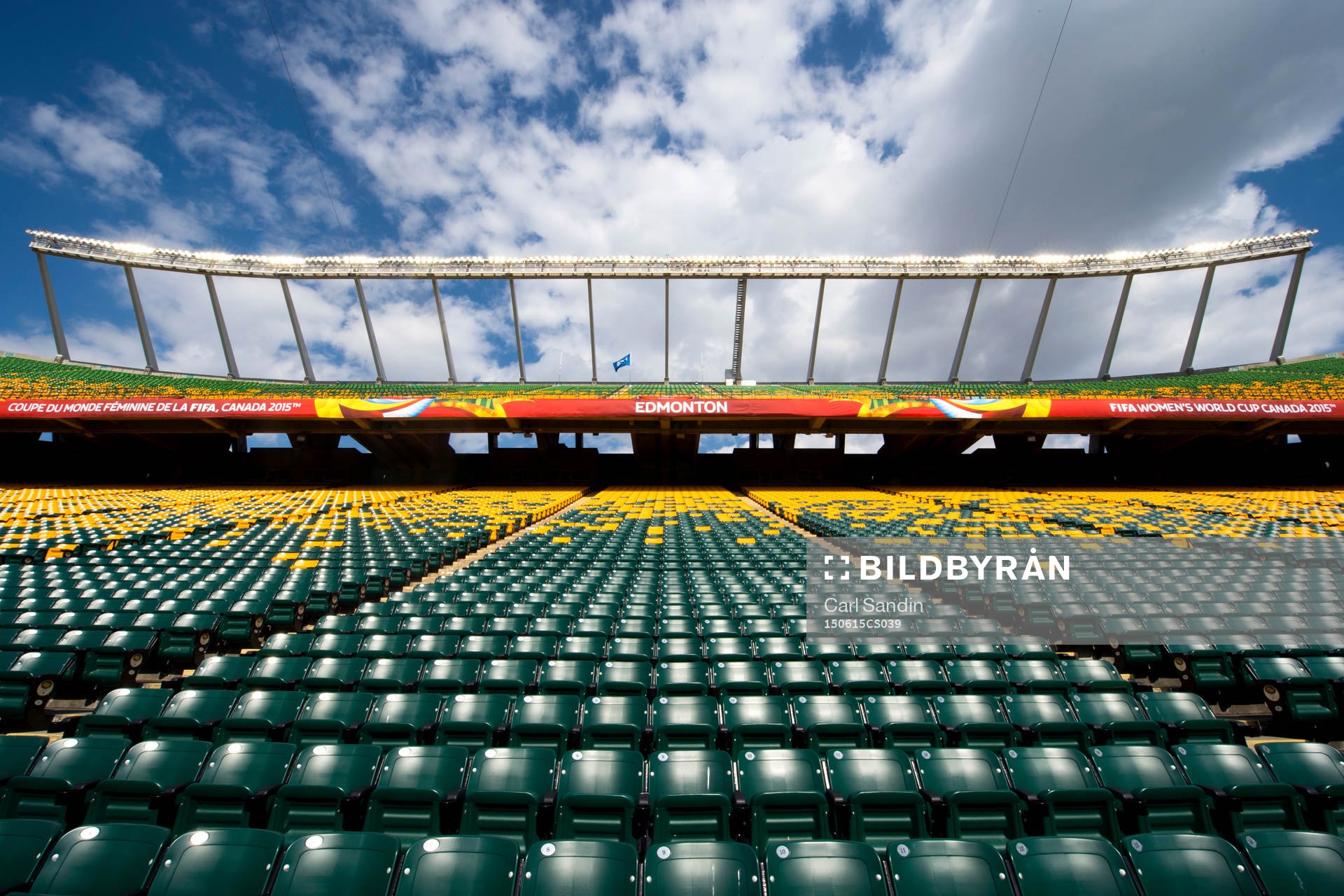 Commonwealth Stadium under en träning med australiens landslag den 15 juni 2015 i Edmonton.