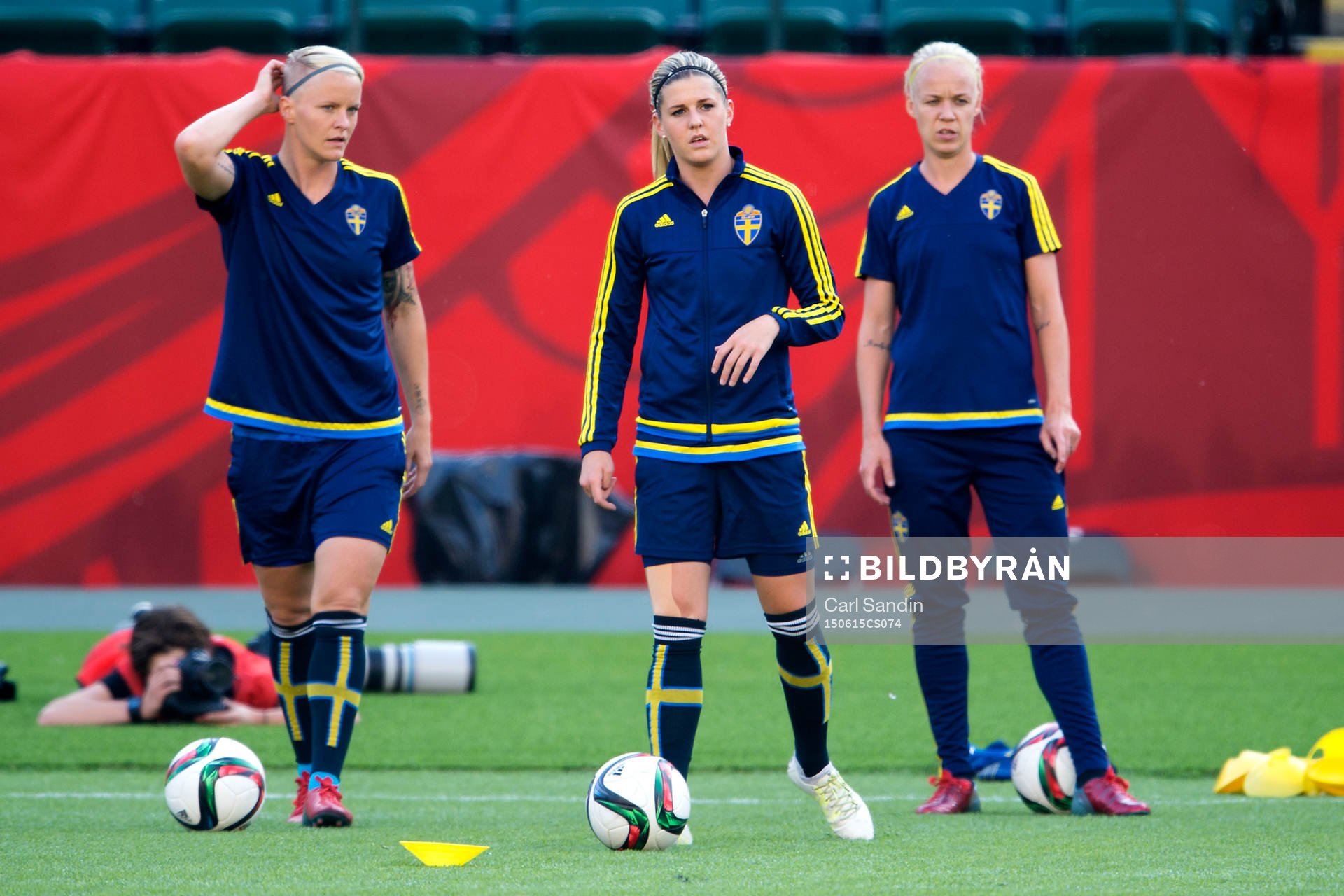 Sveriges Nilla Fischer, Olivia Schough och Caroline Seger