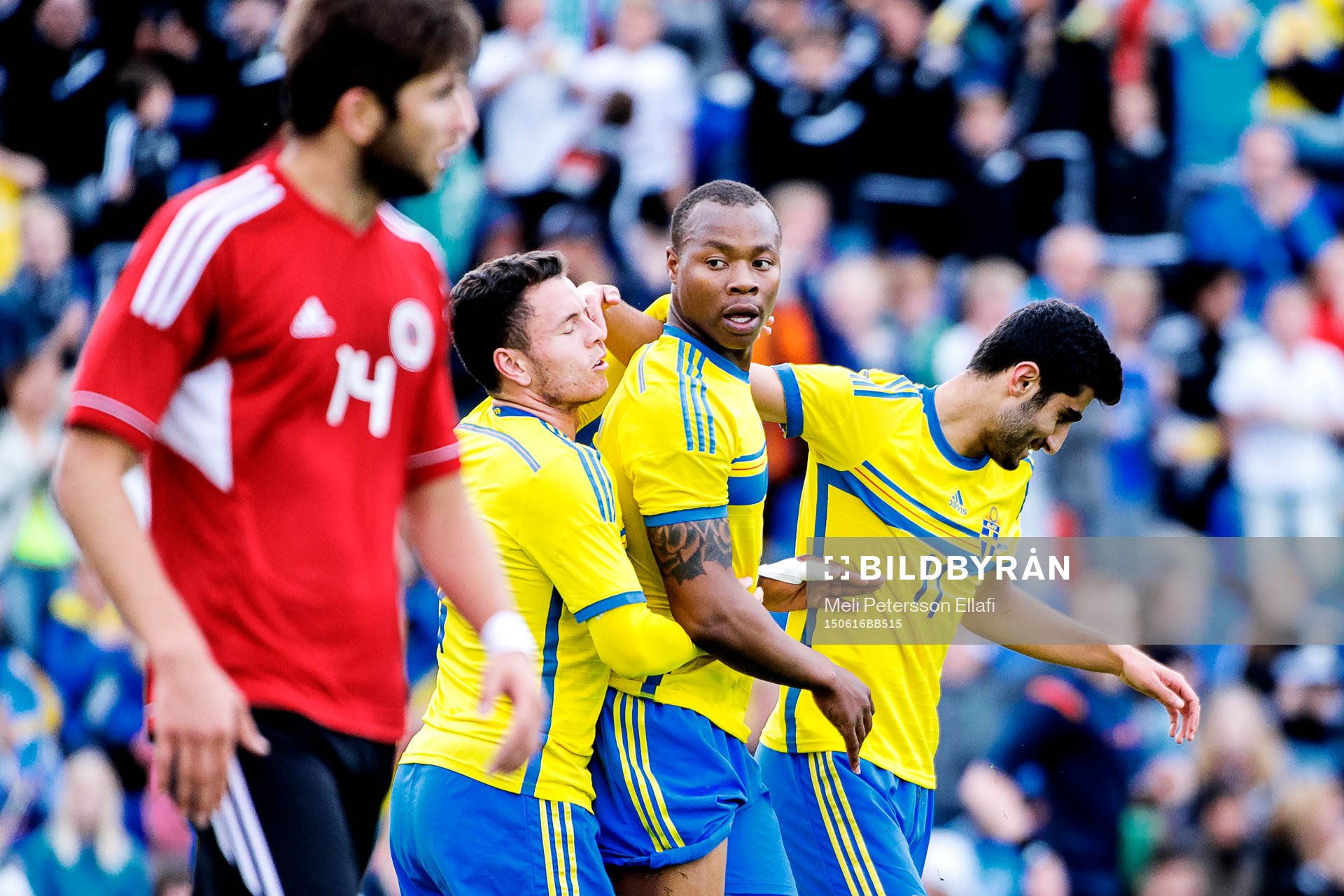 Sveriges Kerim Mrabti, Carlos Strandberg och Ferhad Ayaz