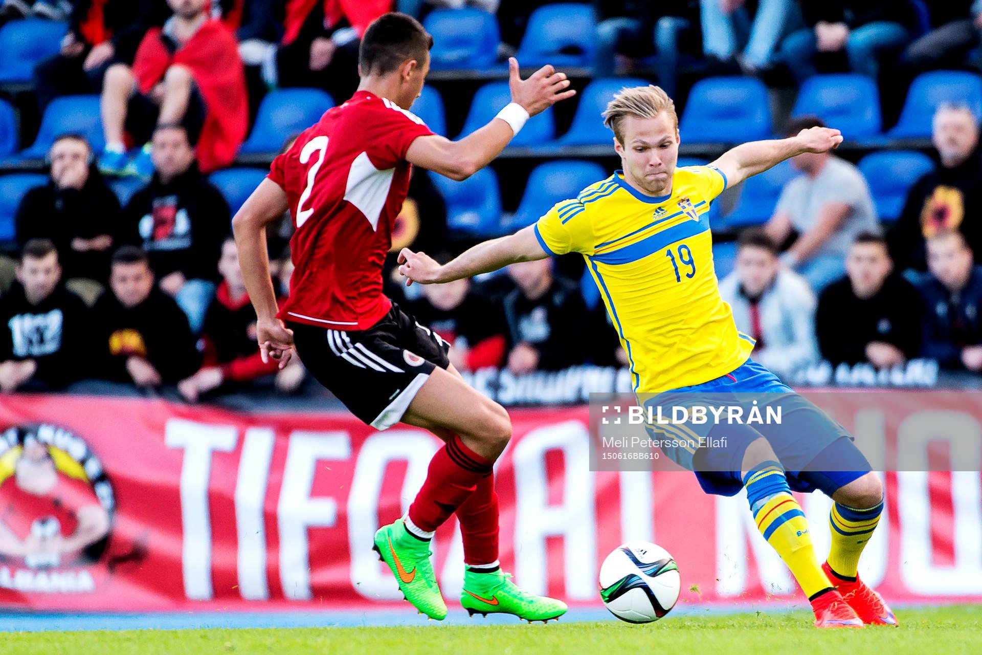 Sveriges Gustav Engvall och Albaniens Bruno Lulaj