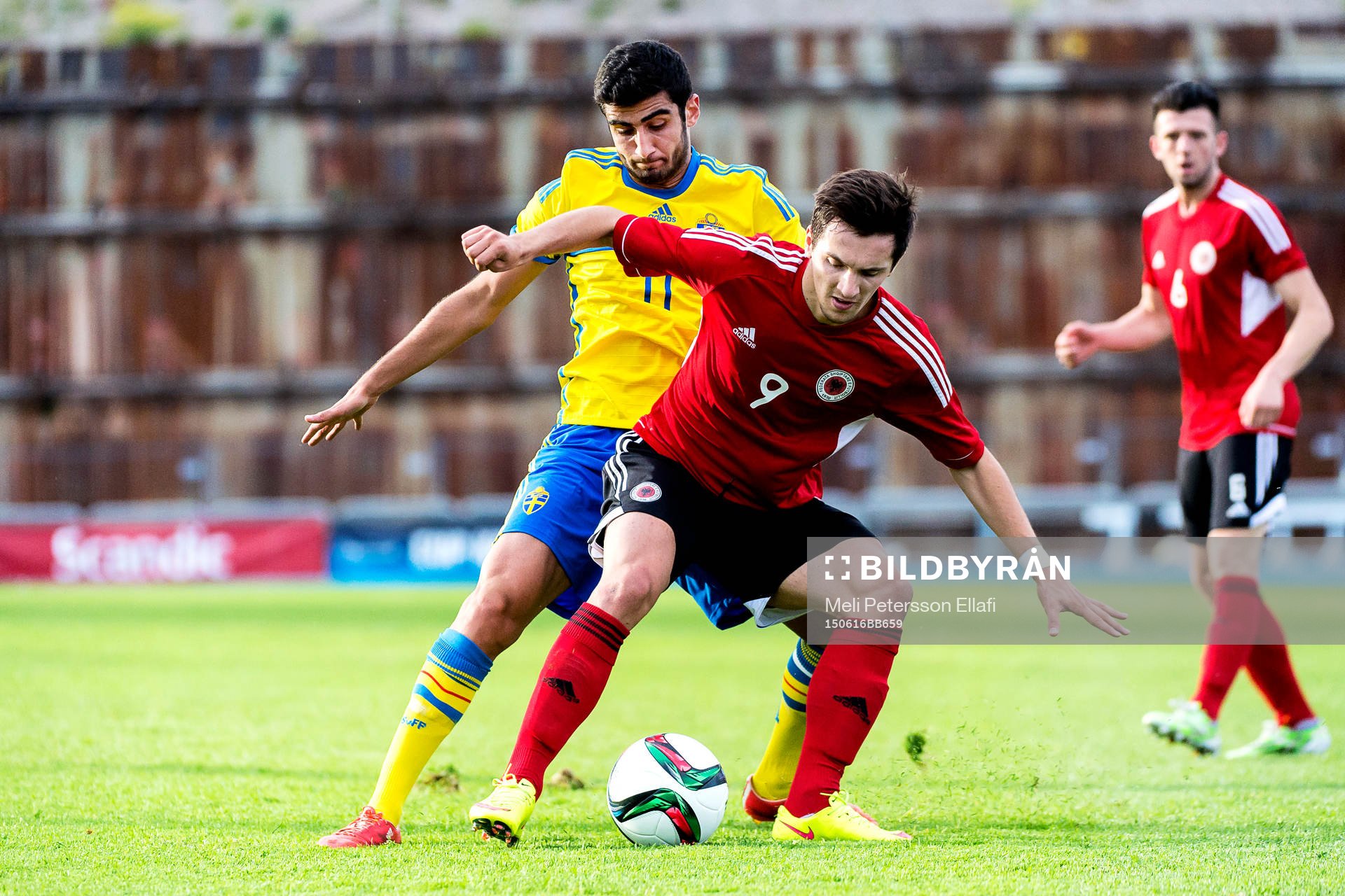 Sveriges Ferhad Ayaz och Albaniens Liridon Latifi i en