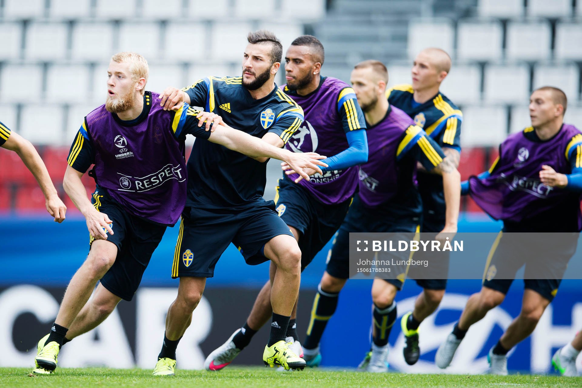 Sveriges Filip Helander, Mikael Ishak och Isaac Kiese Thelin