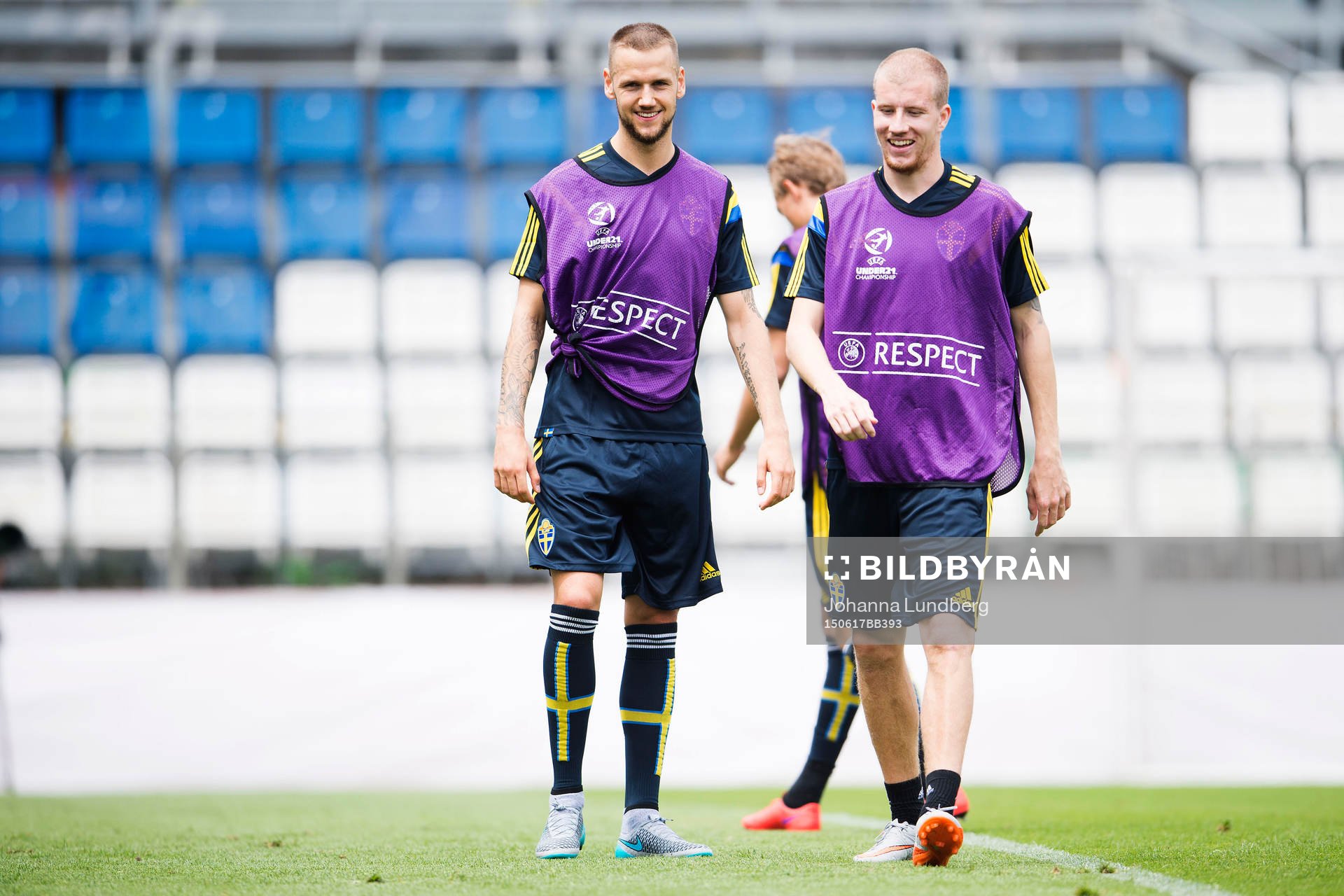 Sveriges Alexander Milosevic och Simon Gustafson