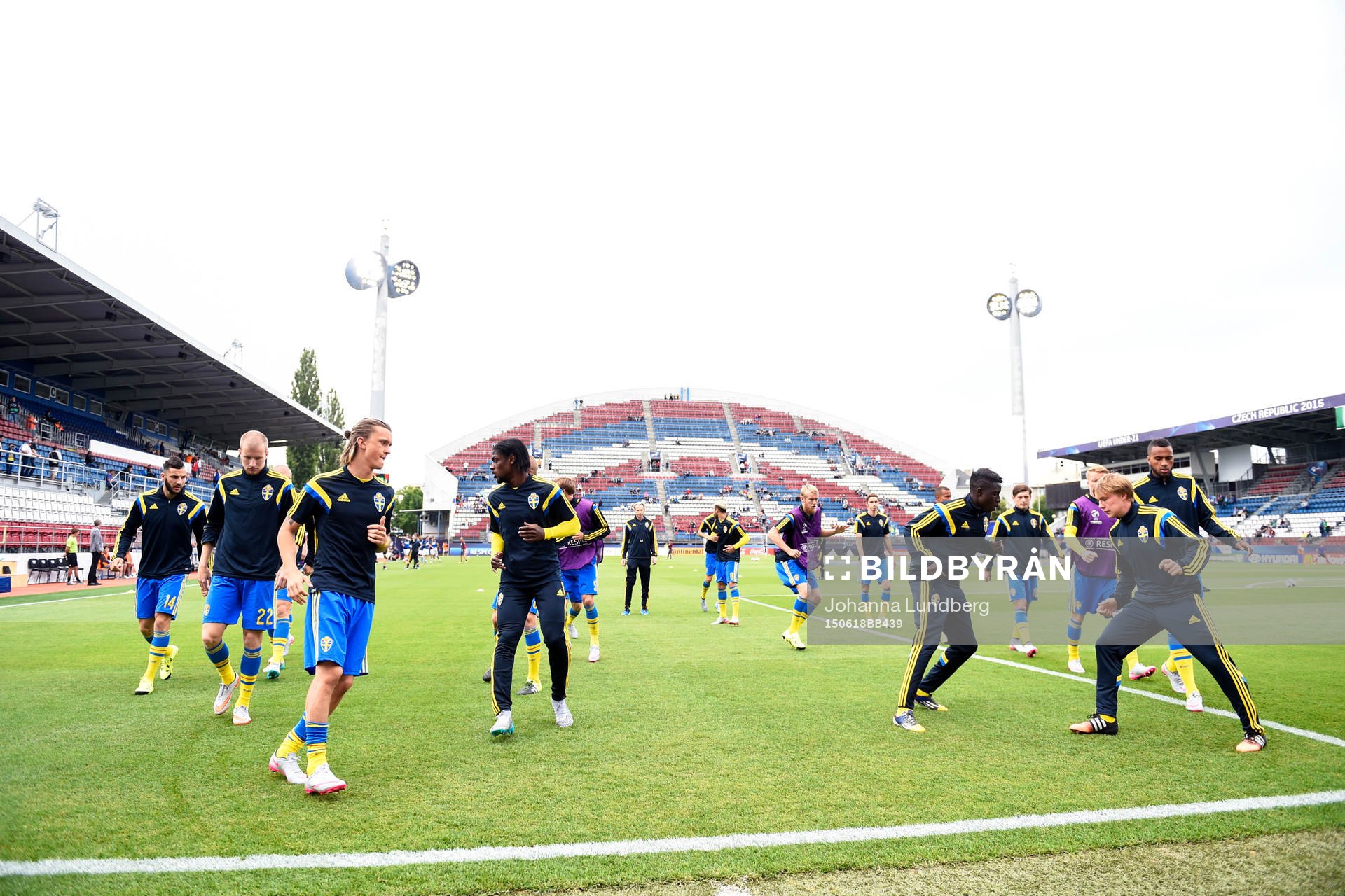 Sveriges spelare värmer upp