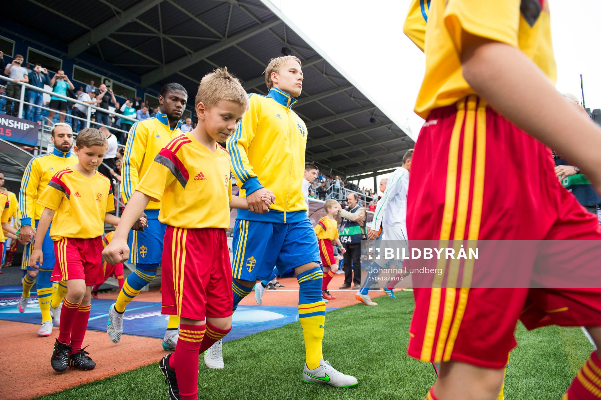 under fotbollsmatchen i U21-EM mellan Italien och Sverige
