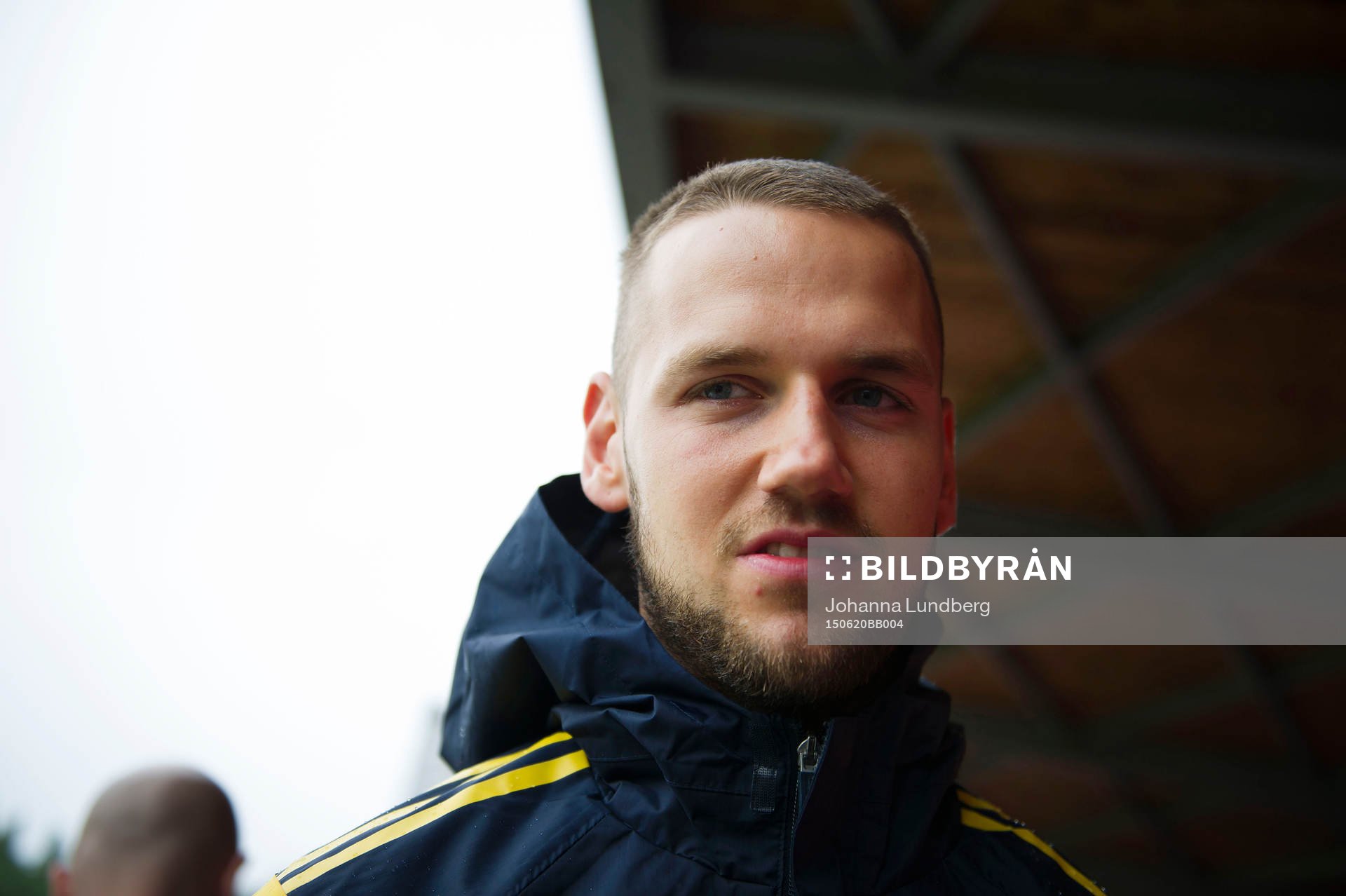 Sveriges Alexander Milosevic pratar med media