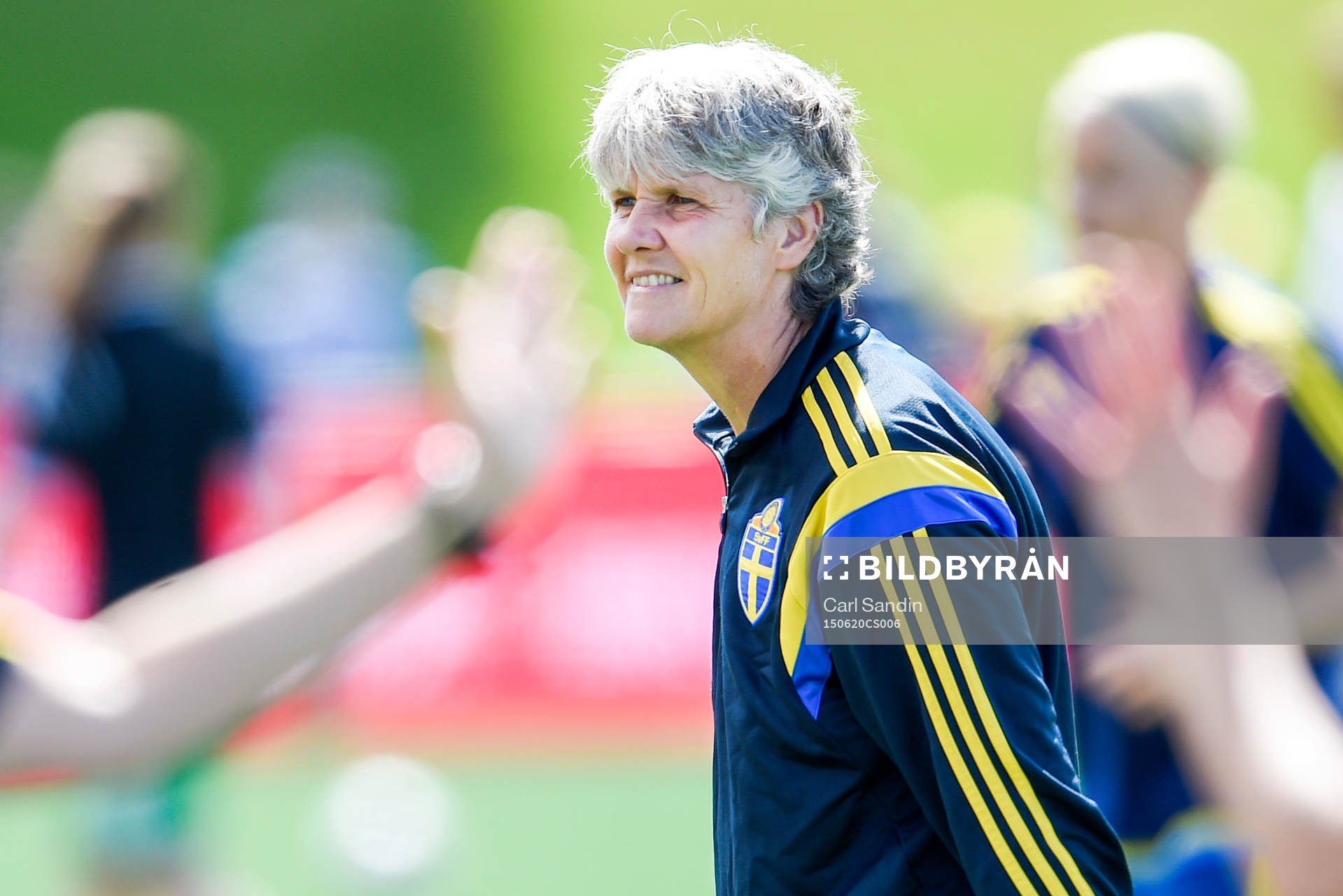 Sveriges förbundskapten Pia Sundhage före