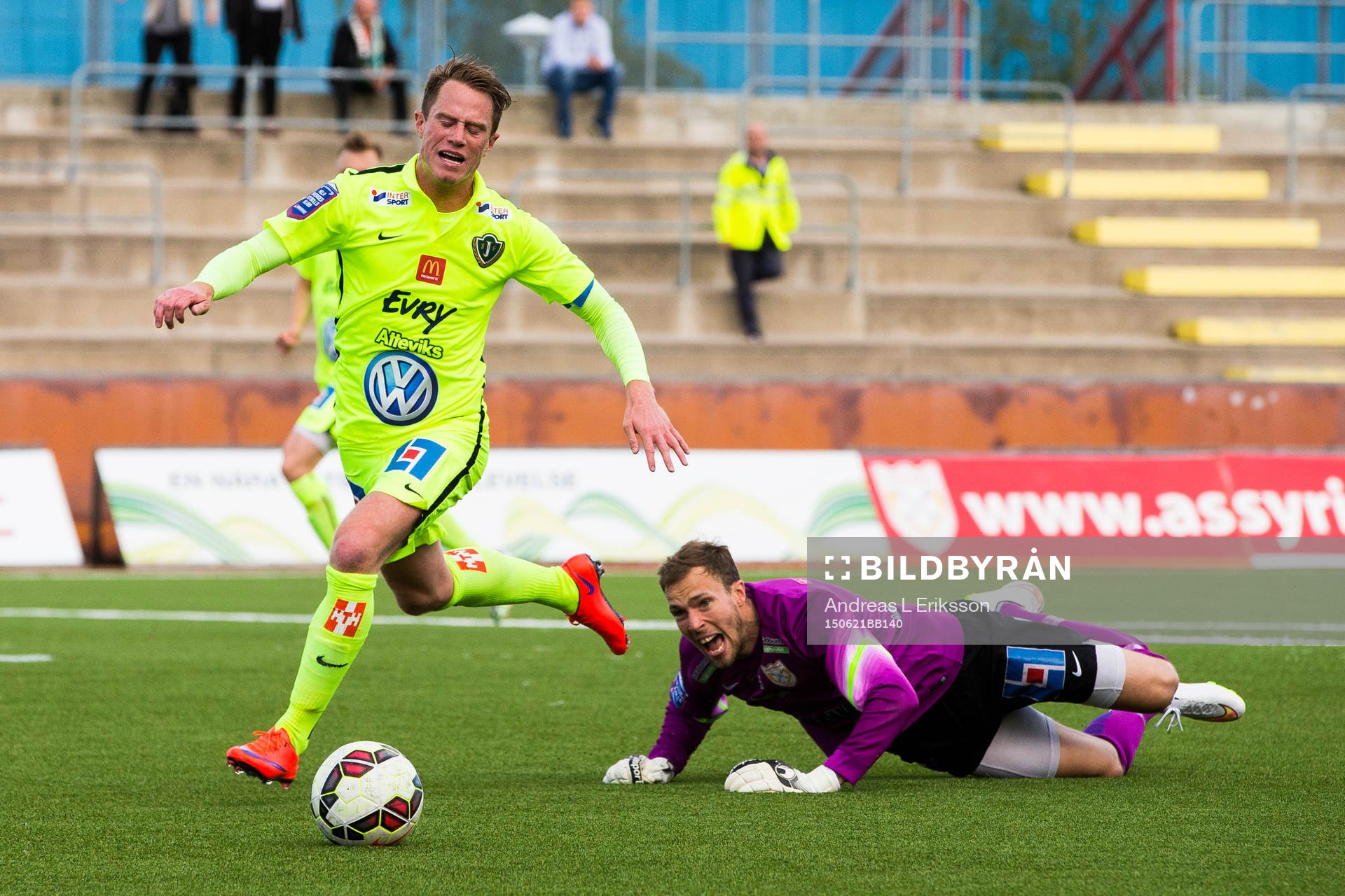 Jönköpings Tommy Thelin tar sig förbi Assyriskas