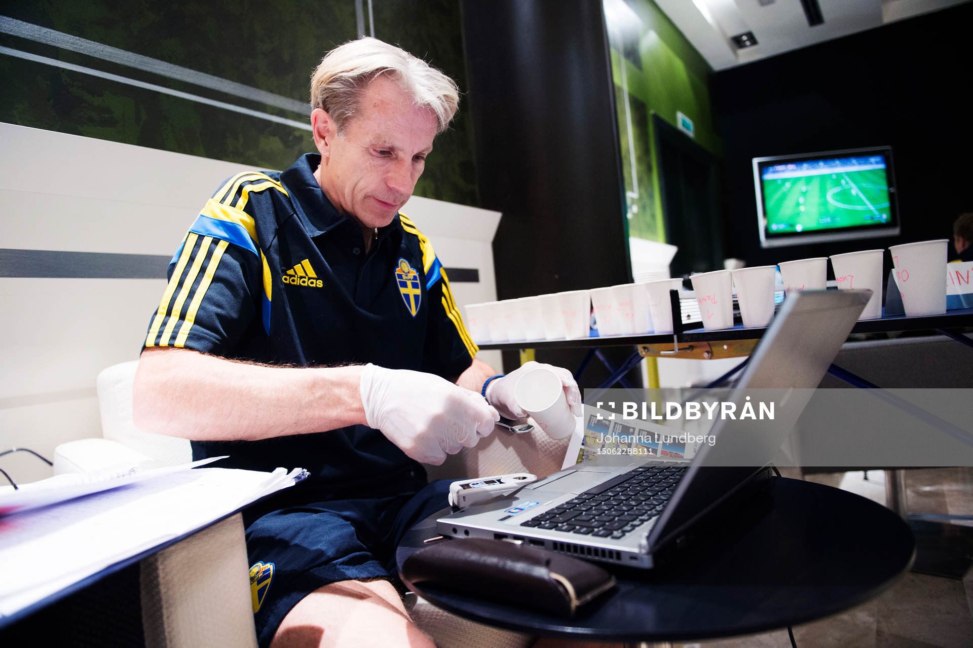 Sveriges fysiolog Thomas Lindholm analyserar spelarnas