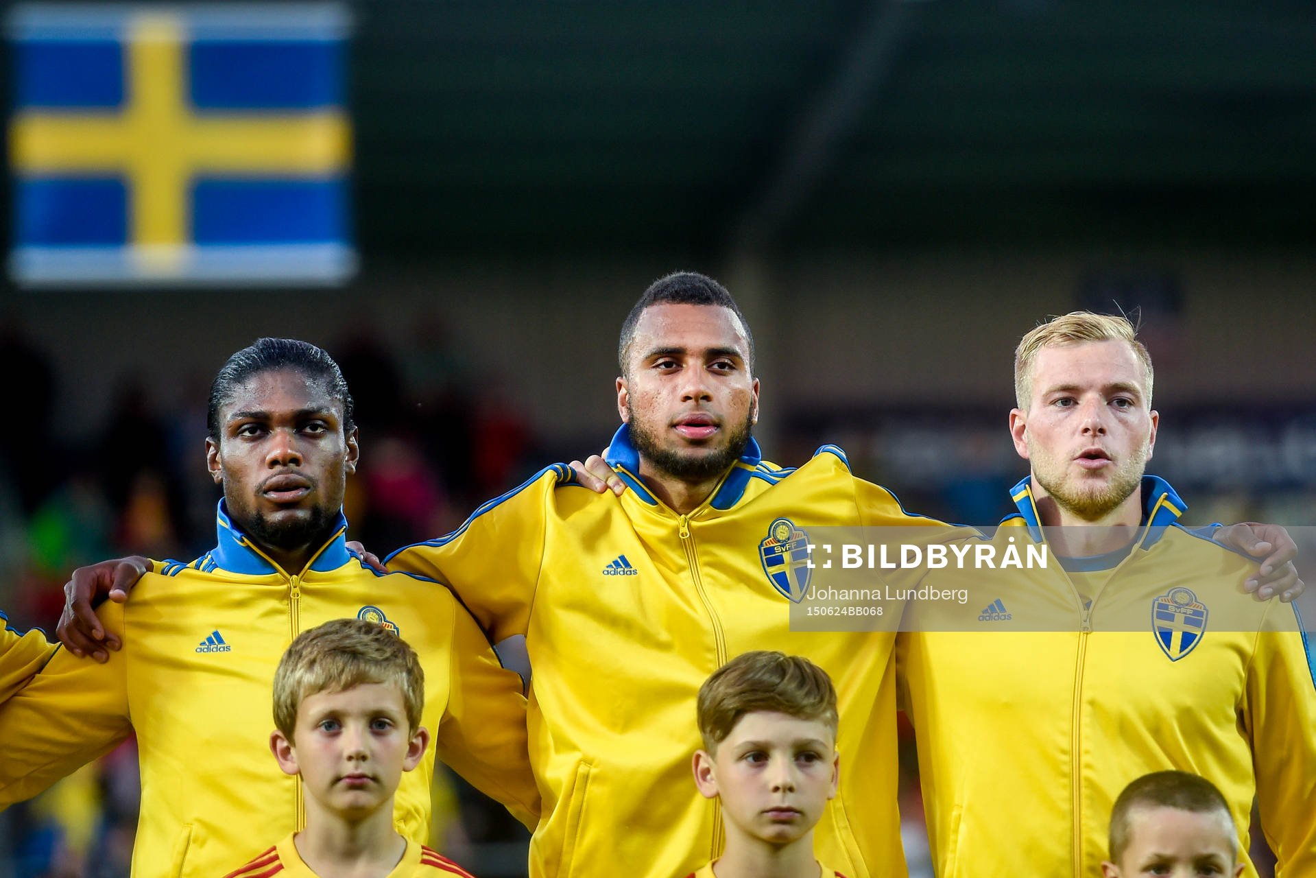Sveriges Joseph Baffo , Isaac Kiese Thelin och John Guidetti