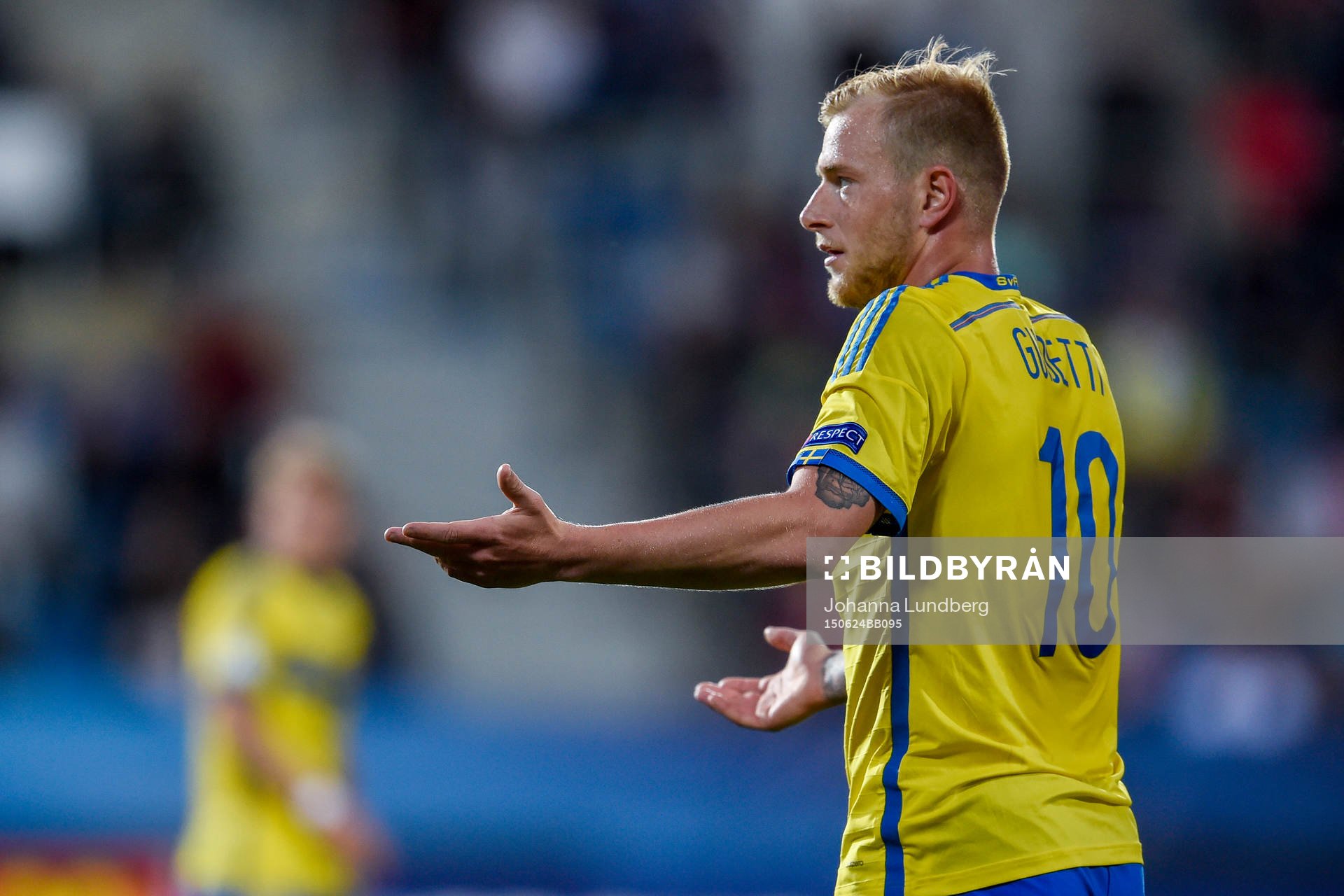 Sveriges John Guidetti reagerar