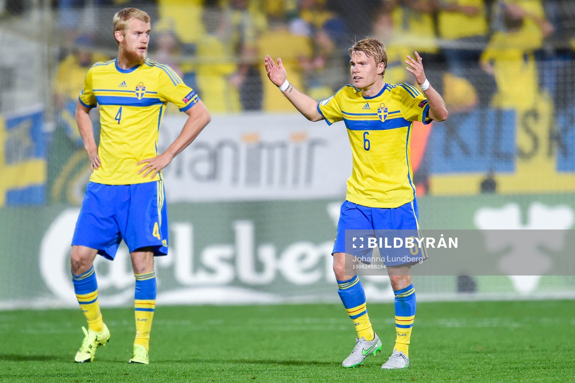 Sveriges Filip Helander och Oscar Lewicki deppar