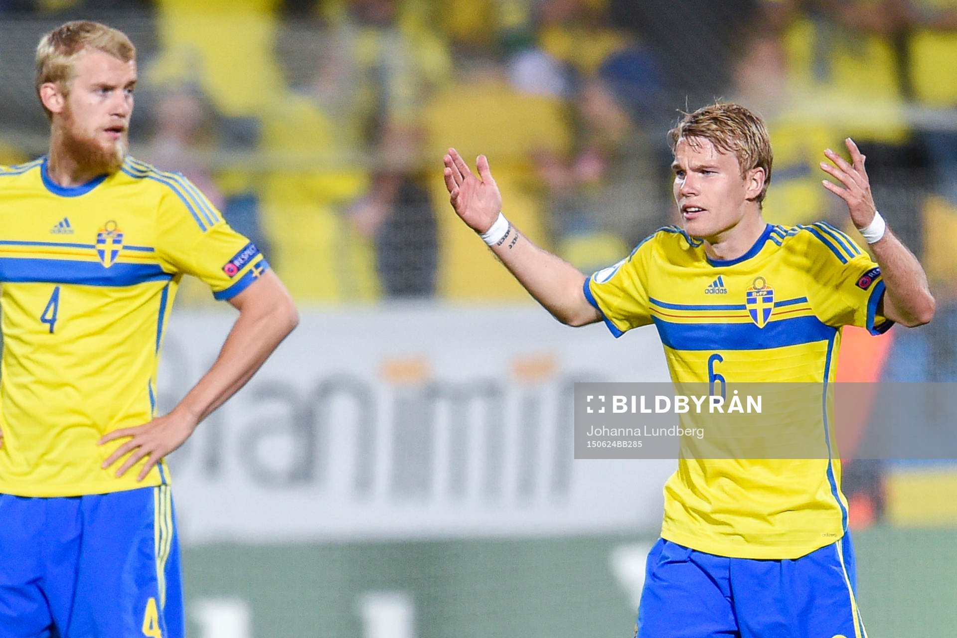 Sveriges Filip Helander och Oscar Lewicki deppar