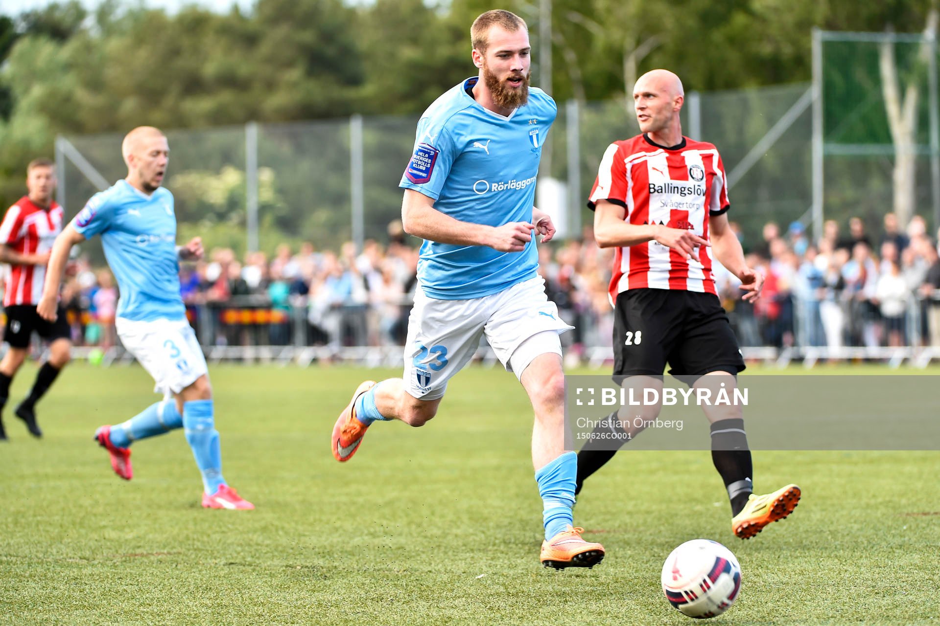 Malmö FFs Jo Inge Berget och Höllvikens Freddy Borg