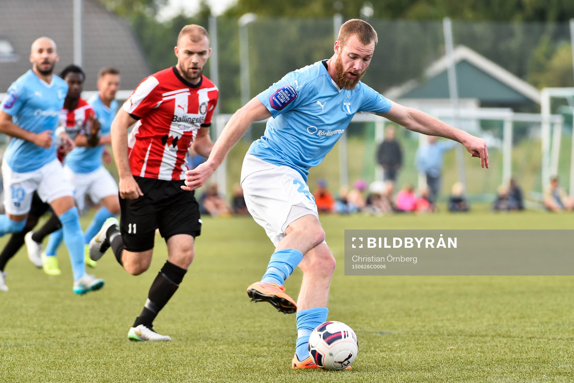 Malmö FFs Jo Inge Berget och Höllvikens Eddie Ekbladh