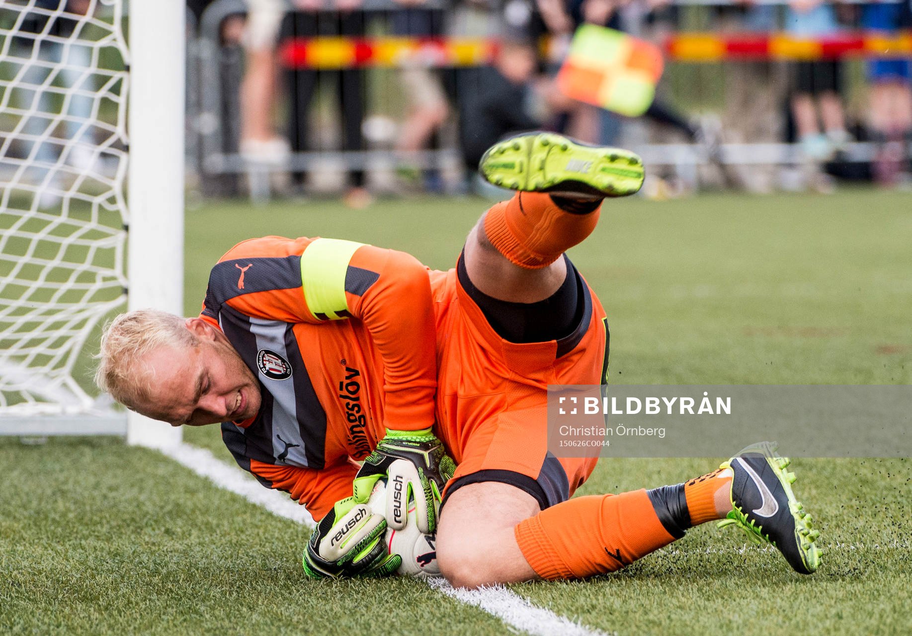 Höllvikens målvakt Marcus Eskilsson