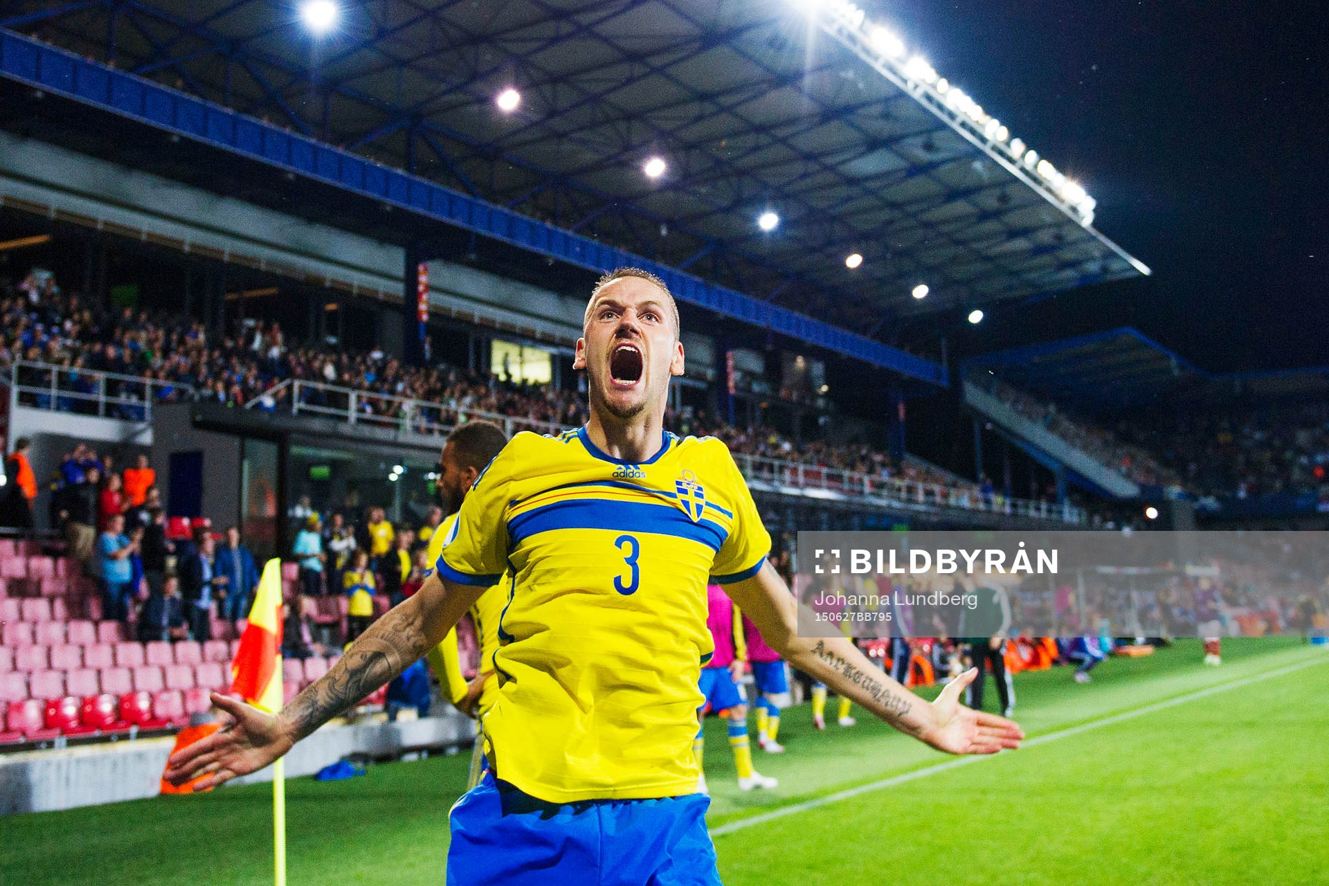 Sveriges Alexander Milosevic jublar