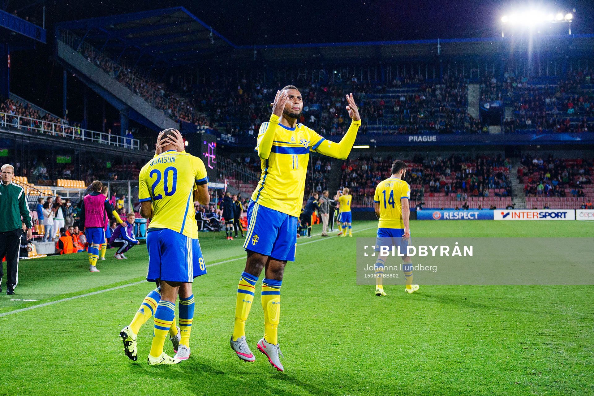 Sveriges Isaac Kiese Thelin jublar