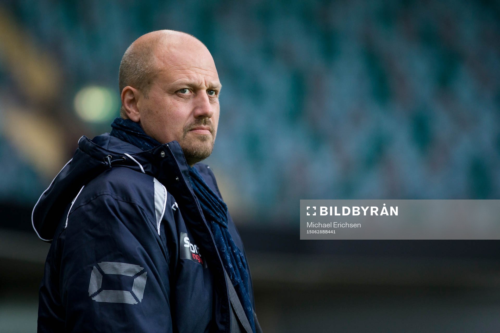 Kristianstads sportchef Anders Swahn innan fotbollsmatchen