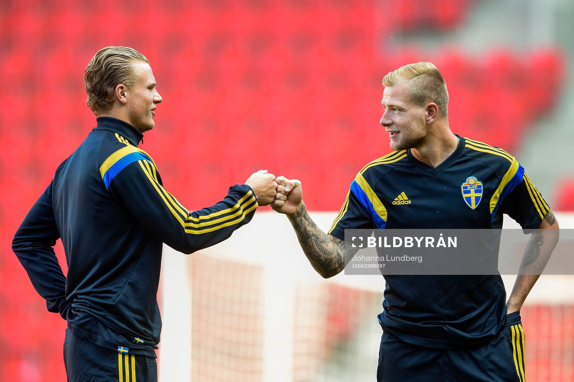 Sveriges Oscar Hiljemark och John Guidetti