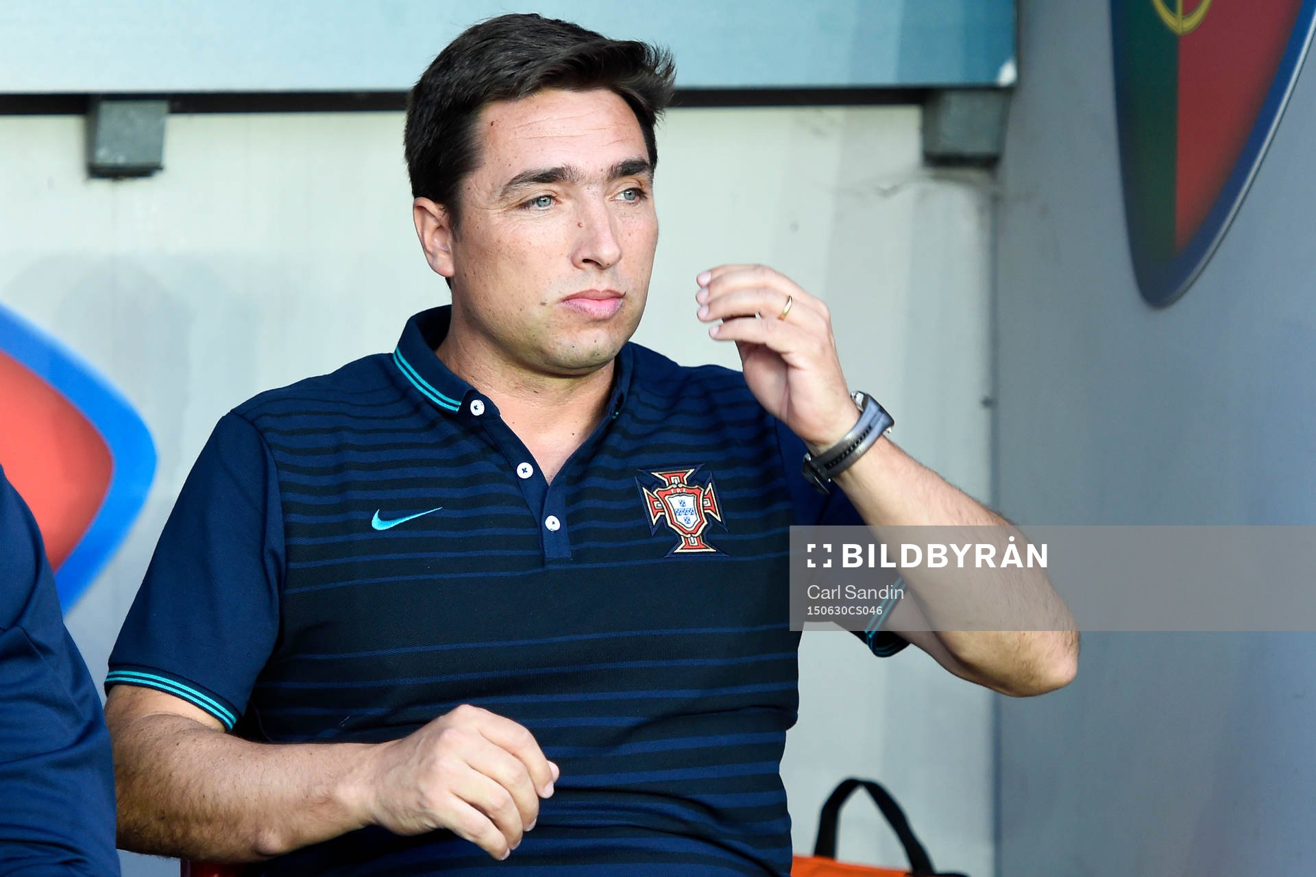 Portugals förbundskapten Rui Jorge före fotbollsmatchen i