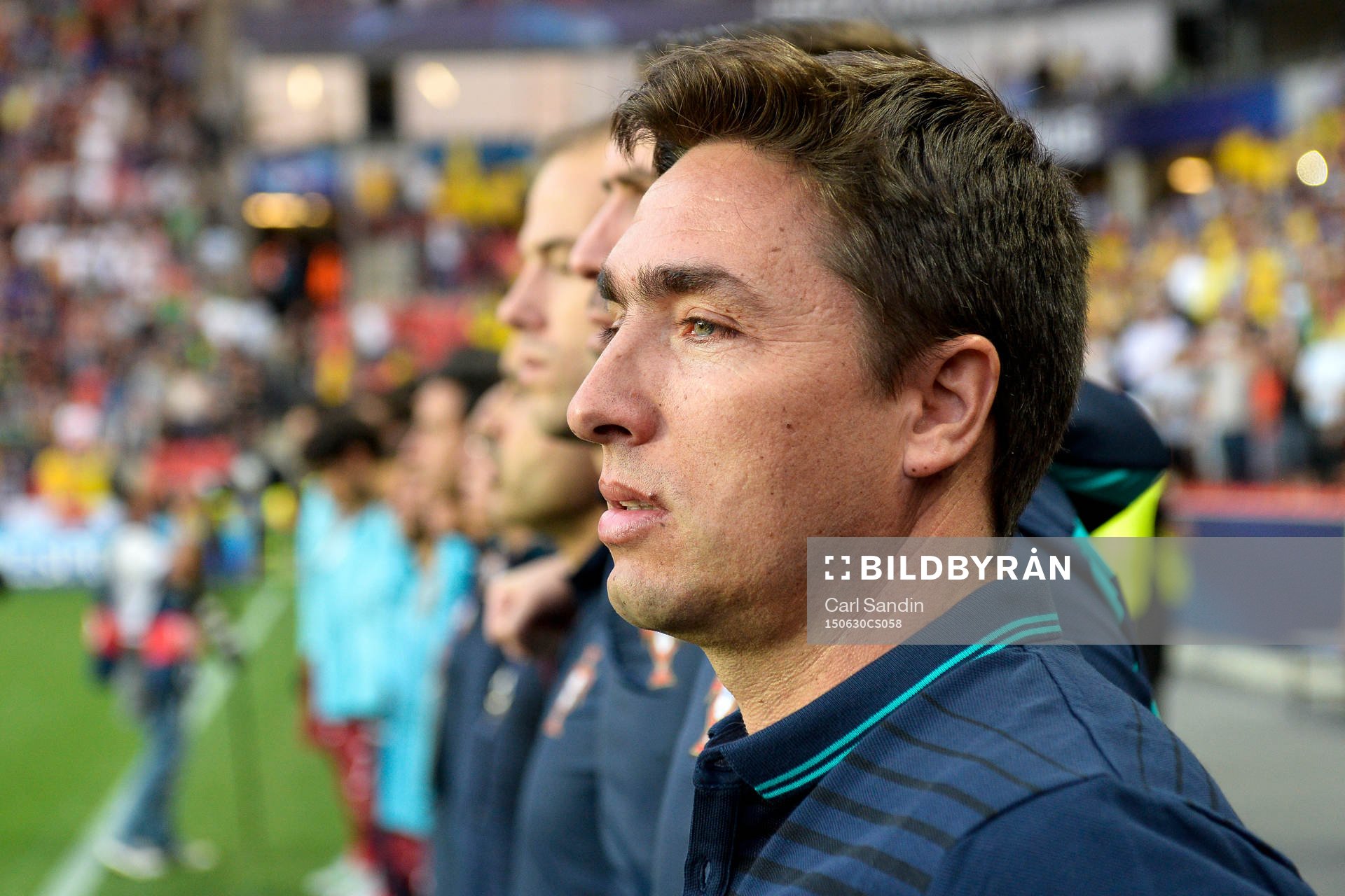 Portugals förbundskapten Rui Jorge före fotbollsmatchen i