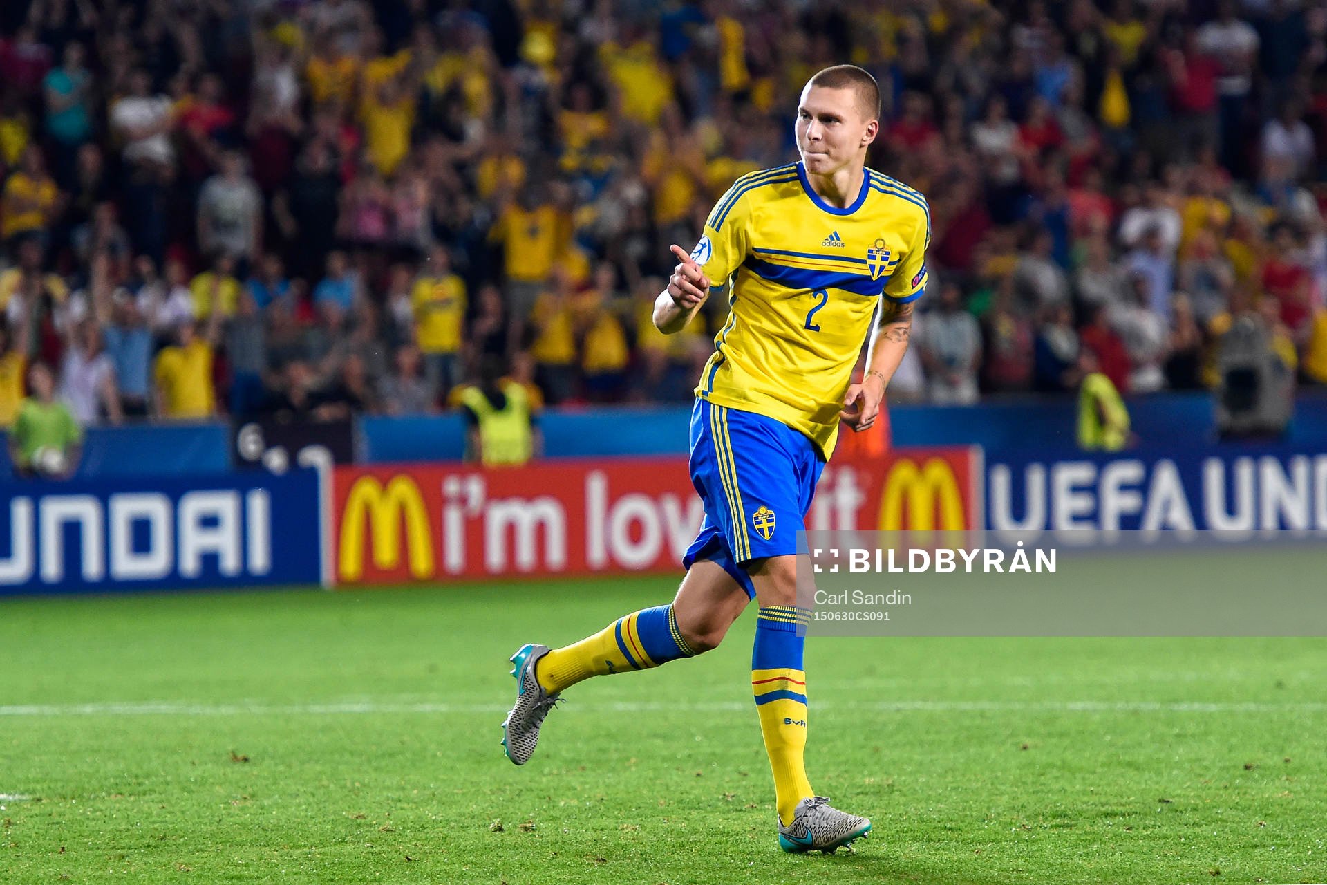 Sveriges Victor Nilsson Lindelöf firar