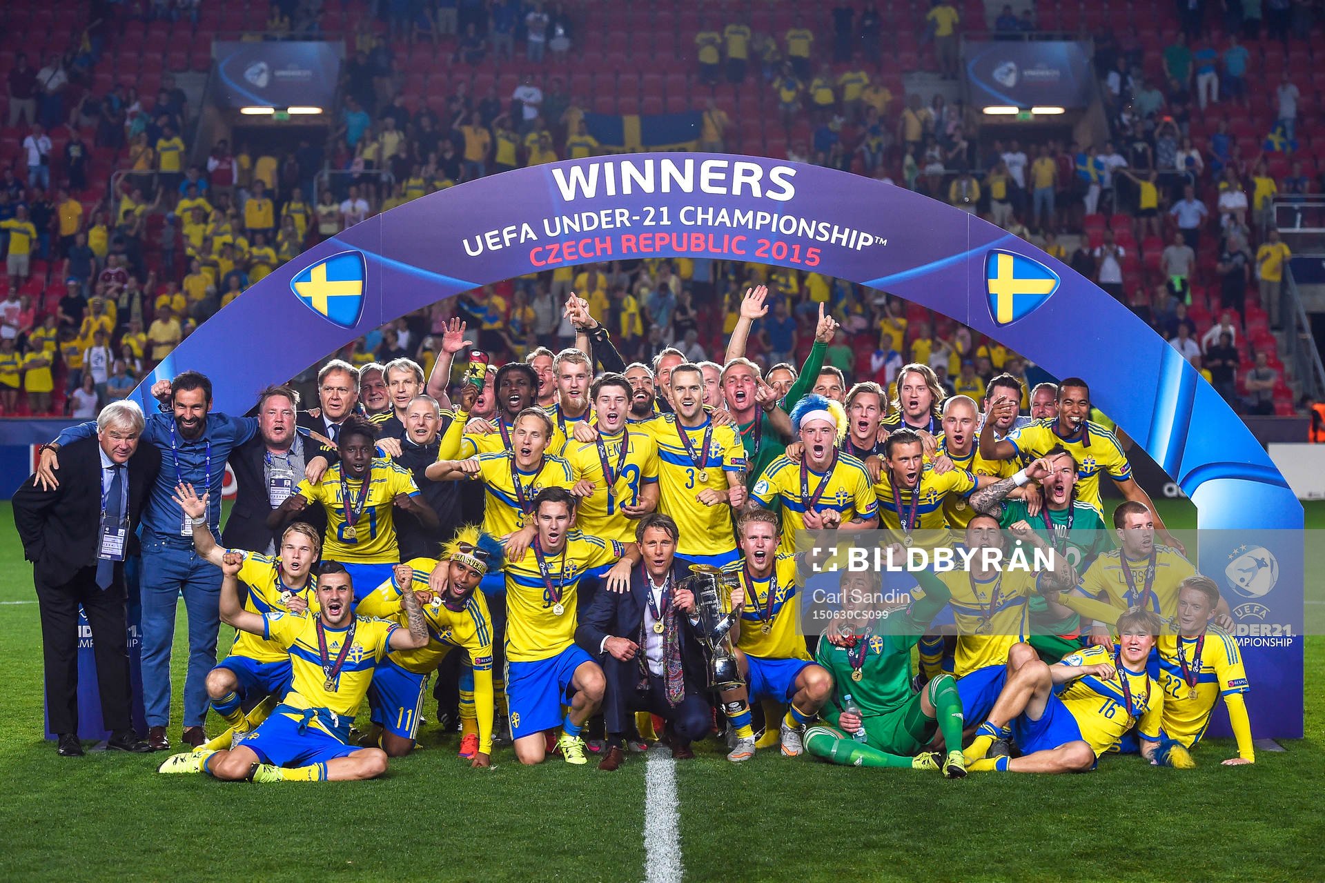 Sveriges landslag firar