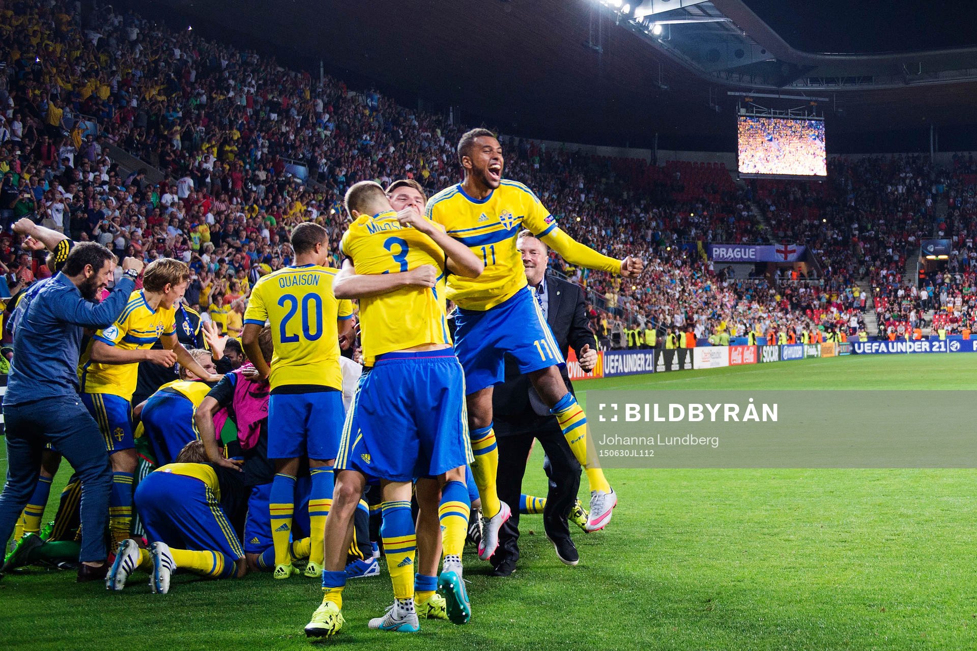 Sveriges Isaac Kiese Thelin jublar