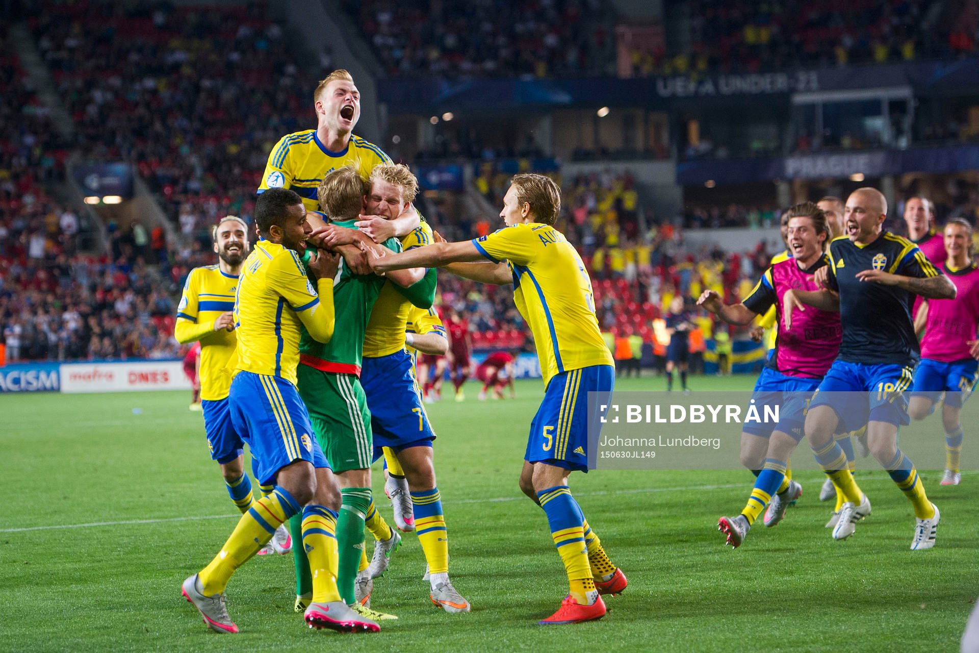 Sveriges Isaac Kiese Thelin, John Guidetti, Oscar Hiljemark