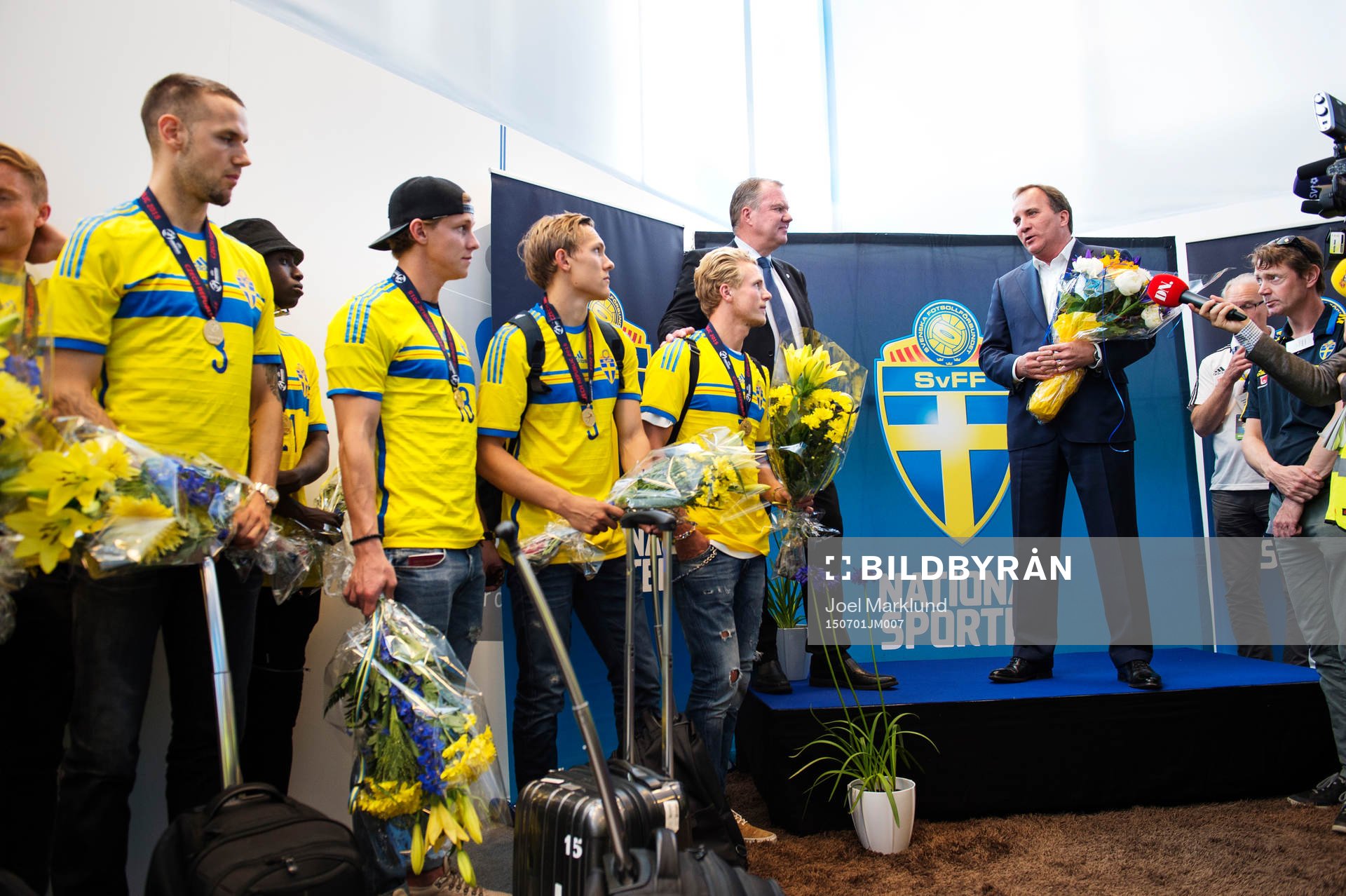 Sveriges U21-landslag hyllas av Svenska Fotbollförbundets