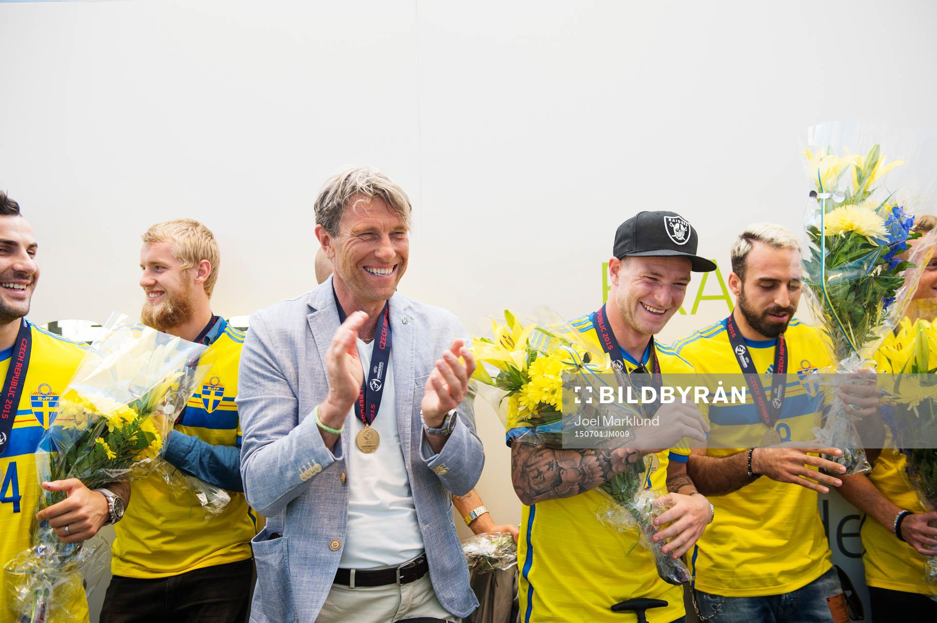 Mikael Ishak, Filip Helander, förbundskapten Håkan