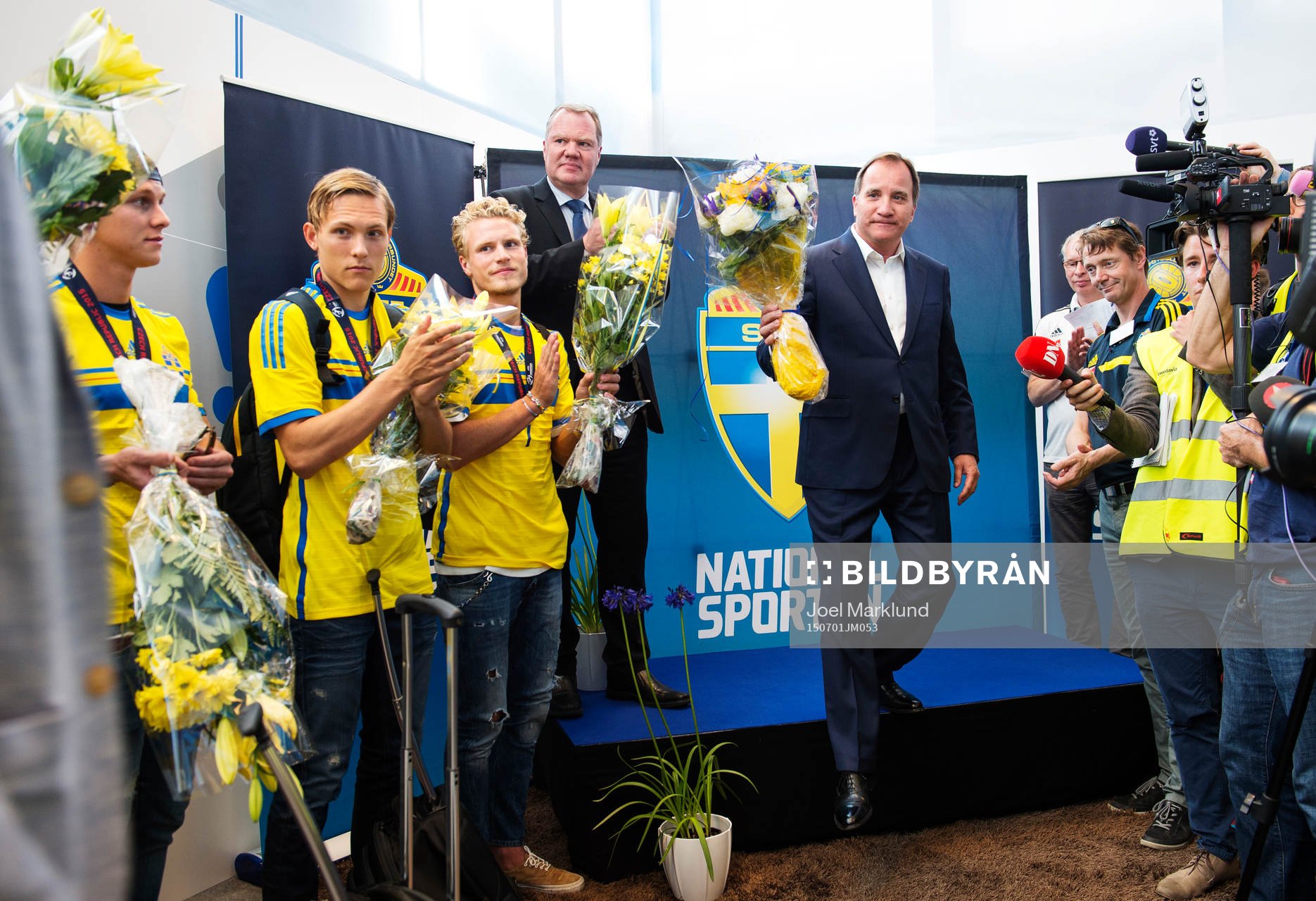 Sveriges U21-landslag hyllas av Svenska Fotbollförbundets