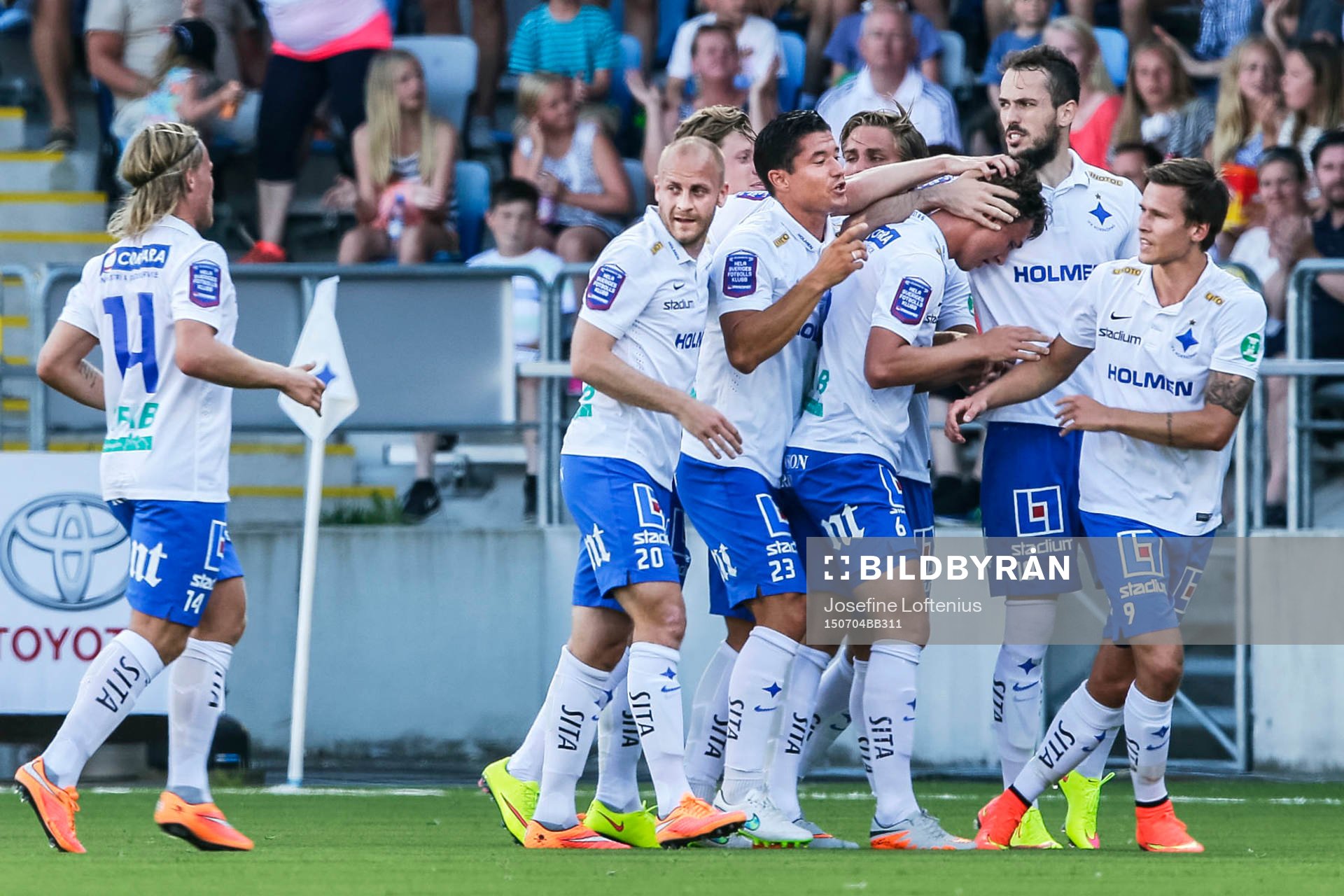 Norrköpings spelare jublar